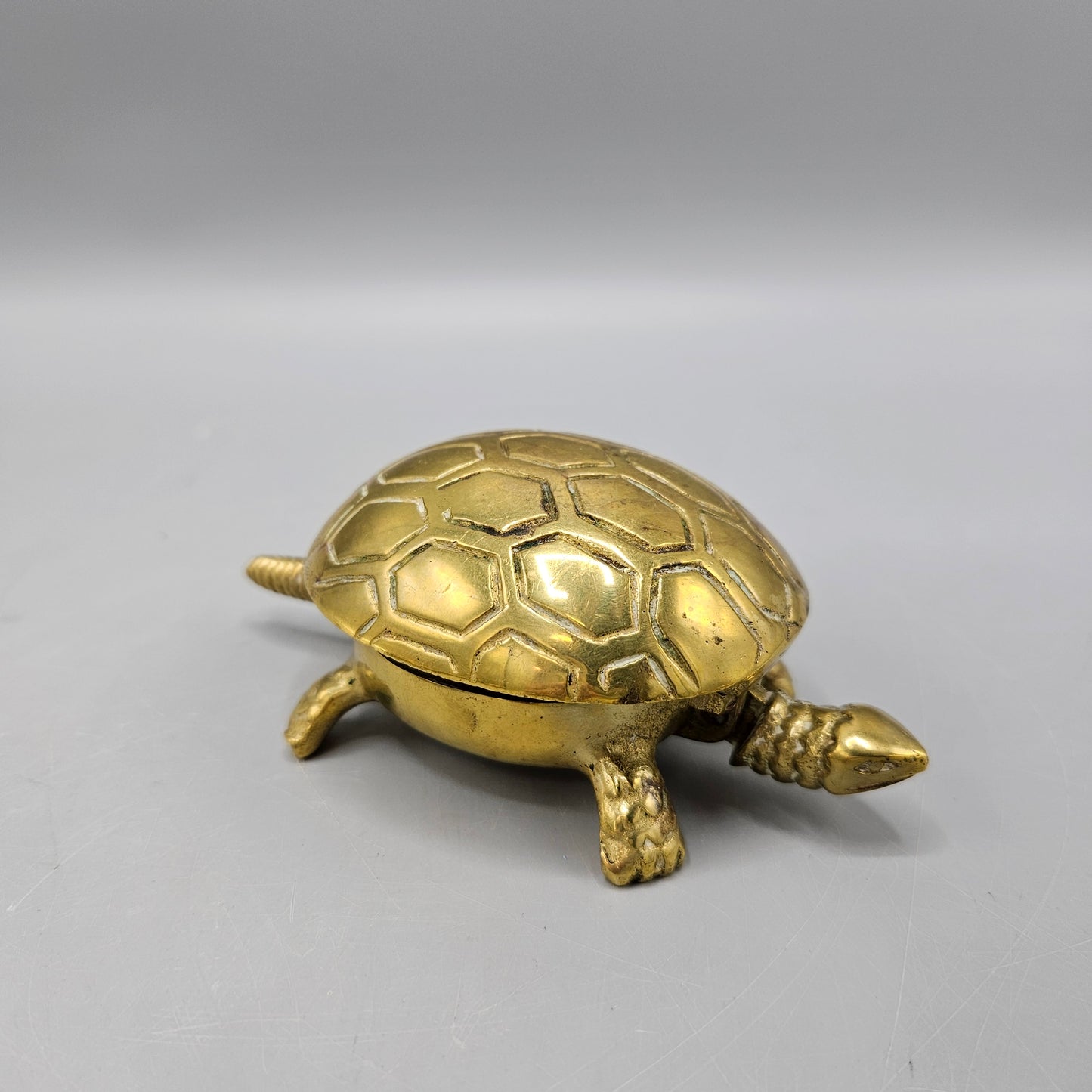 Vintage Brass Turtle Form Hotel Bell - Missing Winder