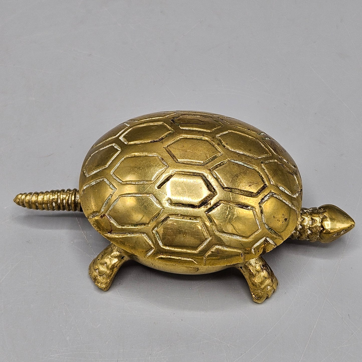 Vintage Brass Turtle Form Hotel Bell - Missing Winder