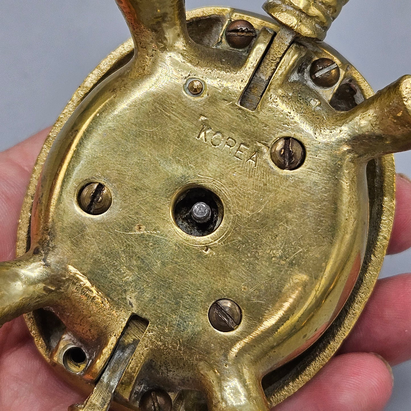Vintage Brass Turtle Form Hotel Bell - Missing Winder