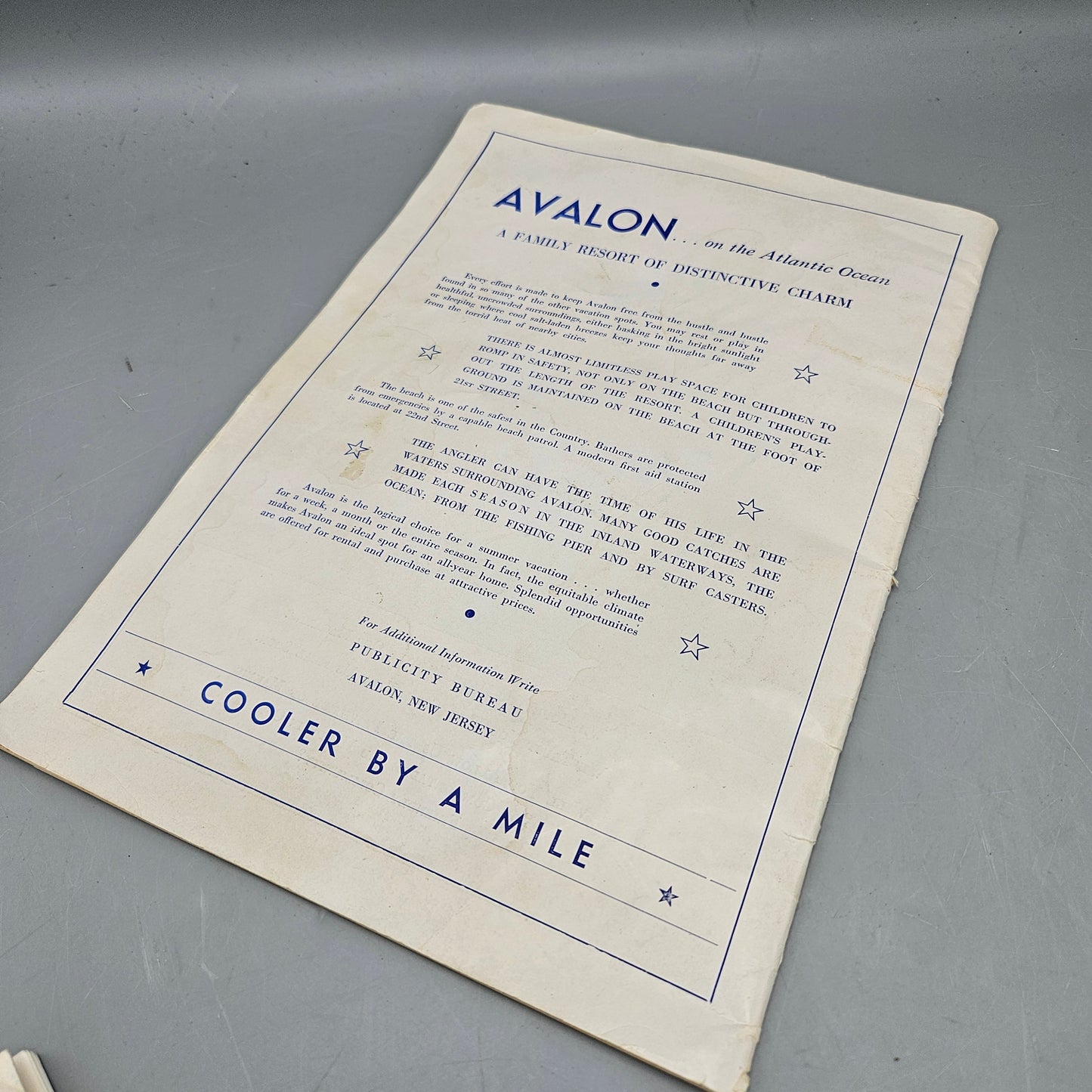 Vintage Avalon New Jersey NJ "Avalon Yacht Club Magazine 1960's