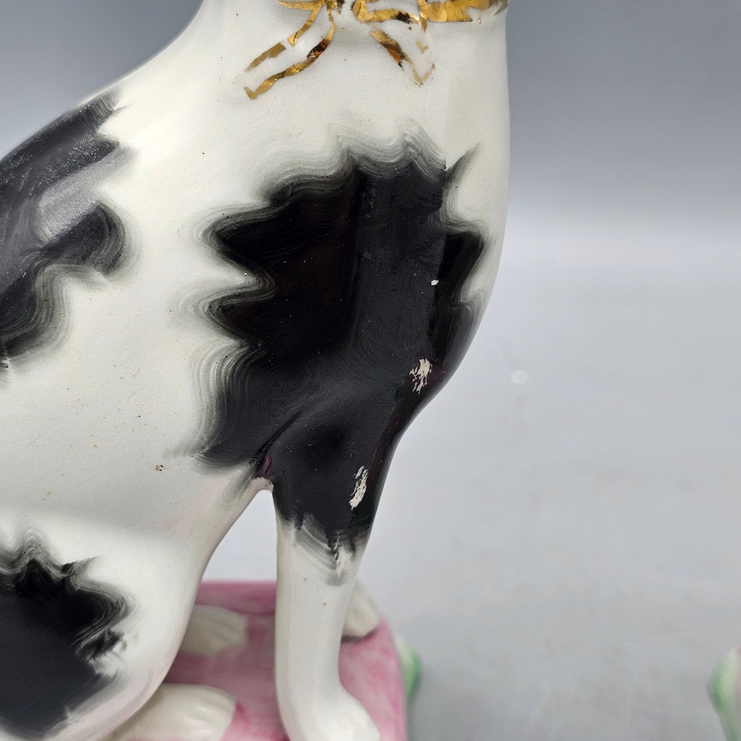 Pair of Staffordshire Ware Black and White Cats