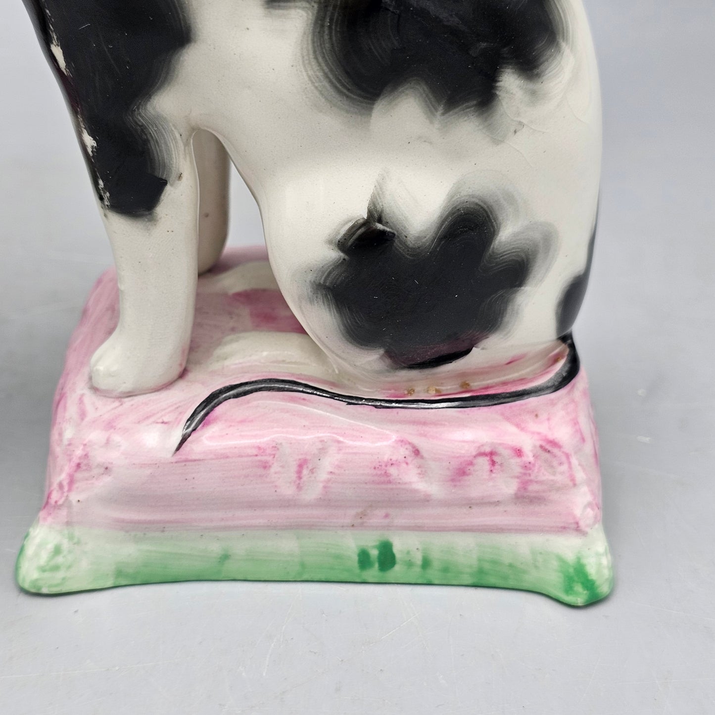Pair of Staffordshire Ware Black and White Cats
