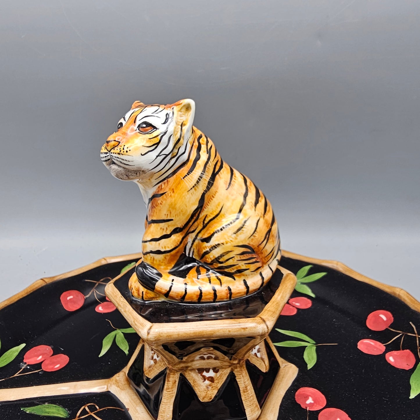 Zrike Hand Painted Terri Beavers Bamboo Forest Crudité Serving Tray