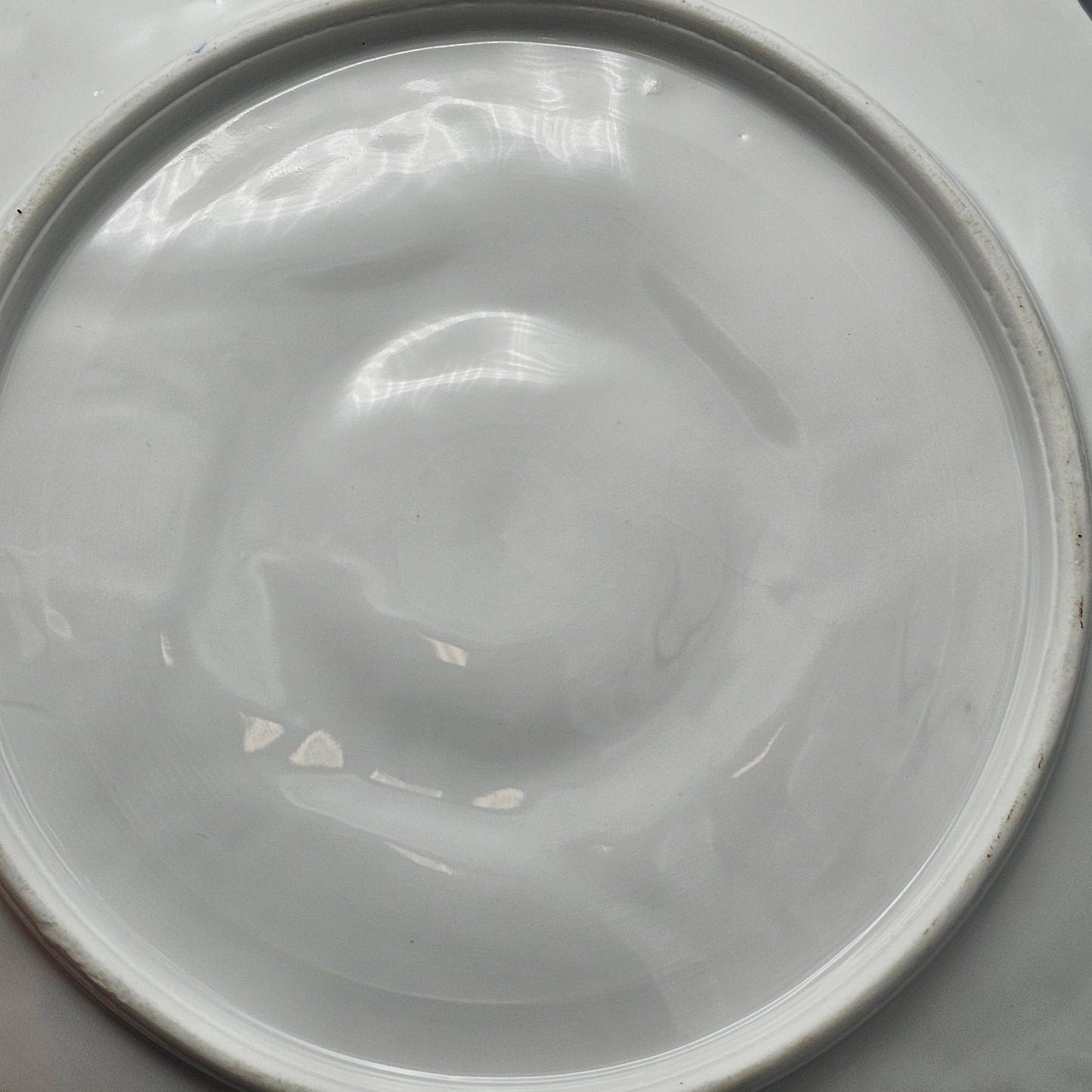 Vintage Pink & White Oyster Plate with Gold Rim ~ 4 Available