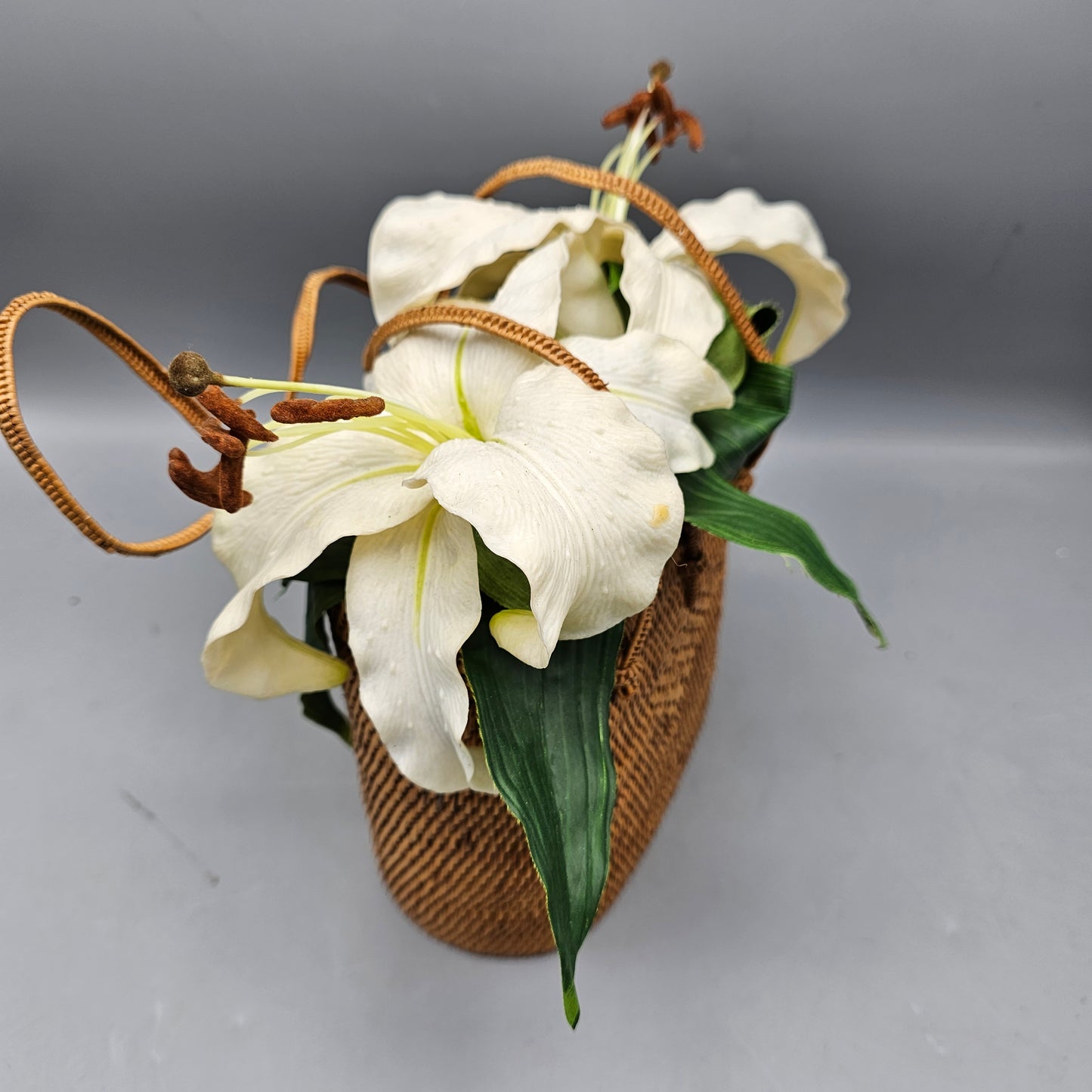 Blooming Baskets by Lisa Made in France Woven Basket Purse