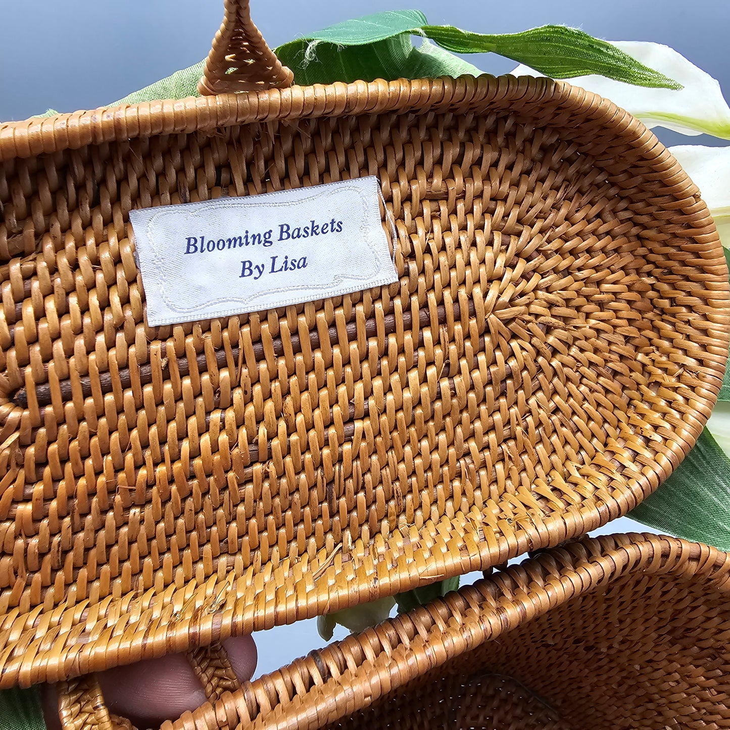 Blooming Baskets by Lisa Made in France Woven Basket Purse