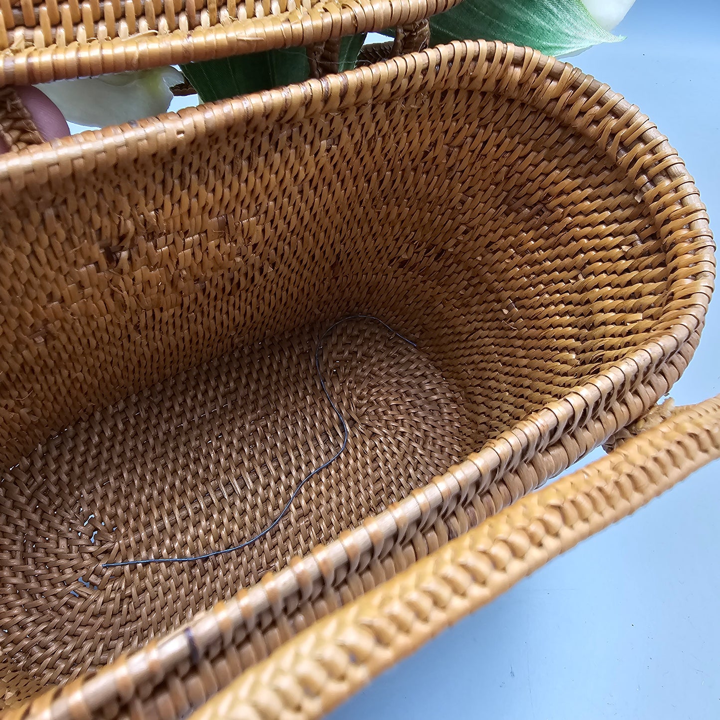 Blooming Baskets by Lisa Made in France Woven Basket Purse