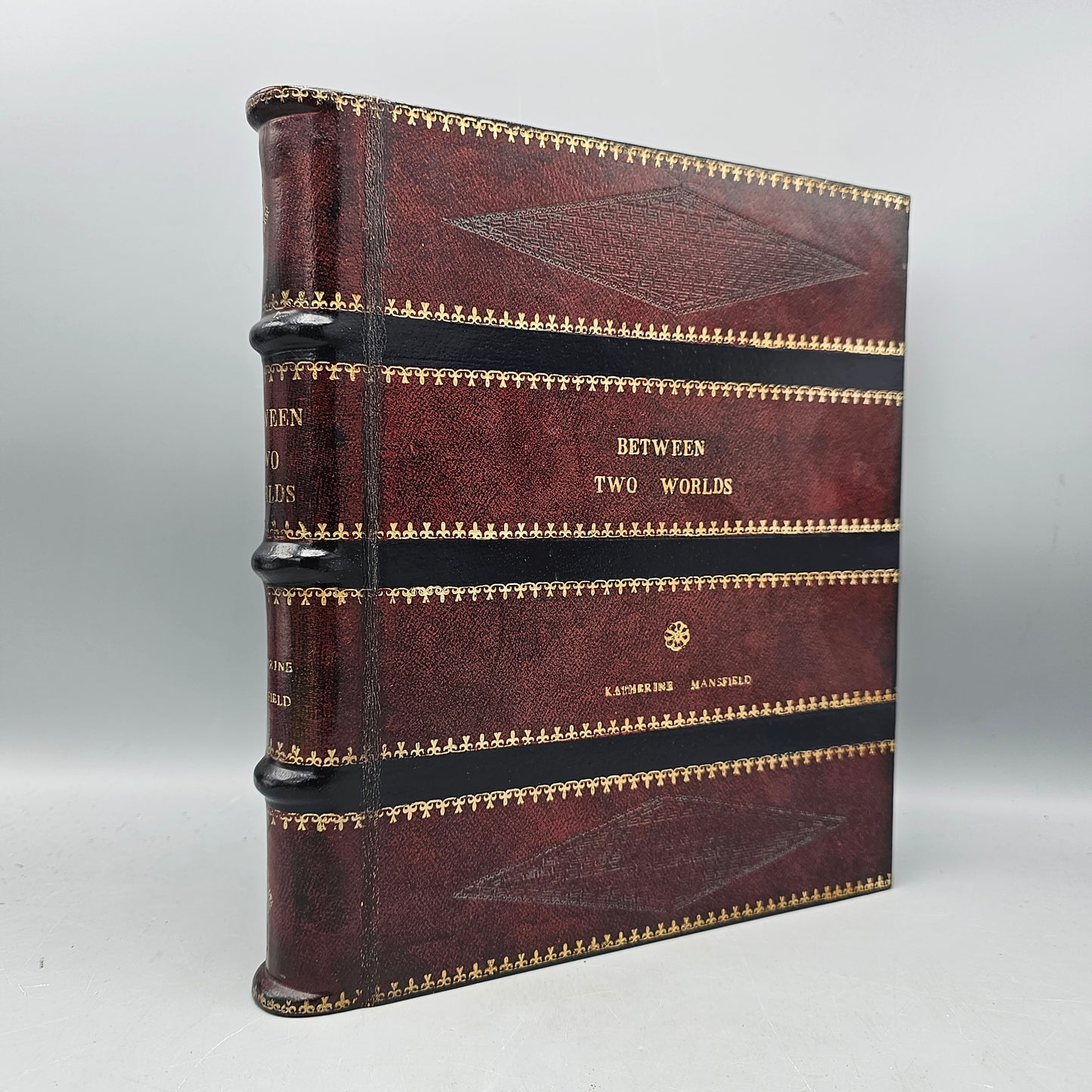 Maitland Smith Faux Leather Book Photo Frame