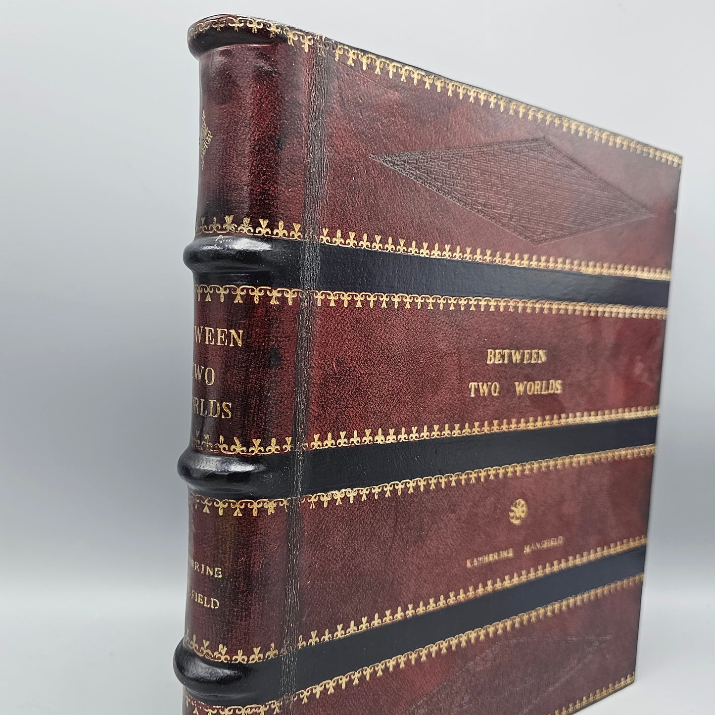 Maitland Smith Faux Leather Book Photo Frame