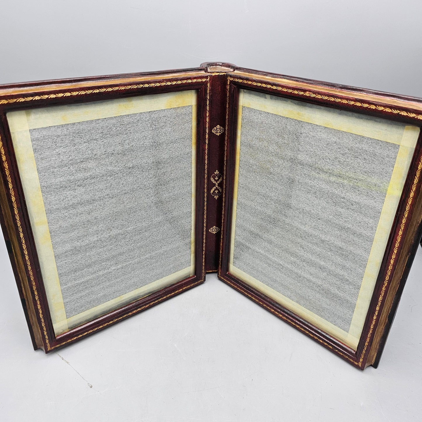 Maitland Smith Faux Leather Book Photo Frame