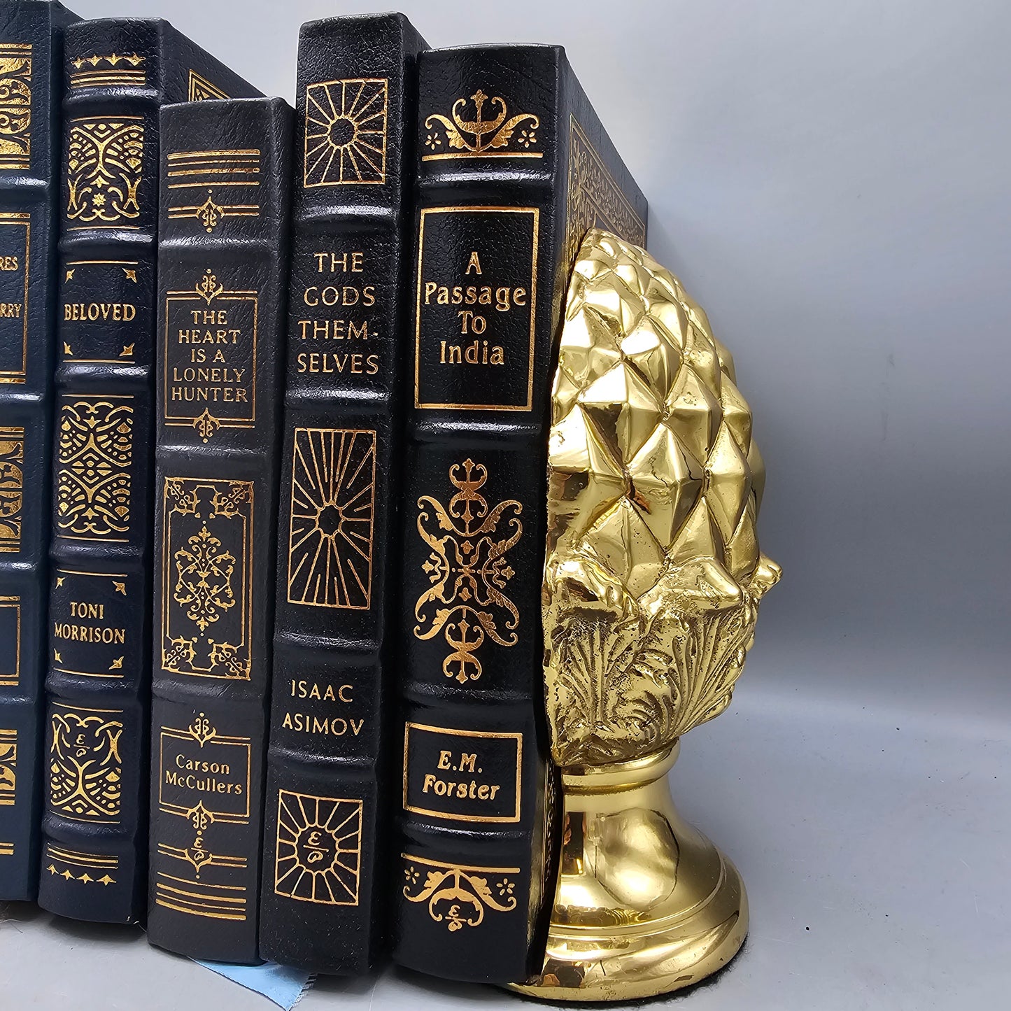 Pair of Brass Acorn Shaped Bookends