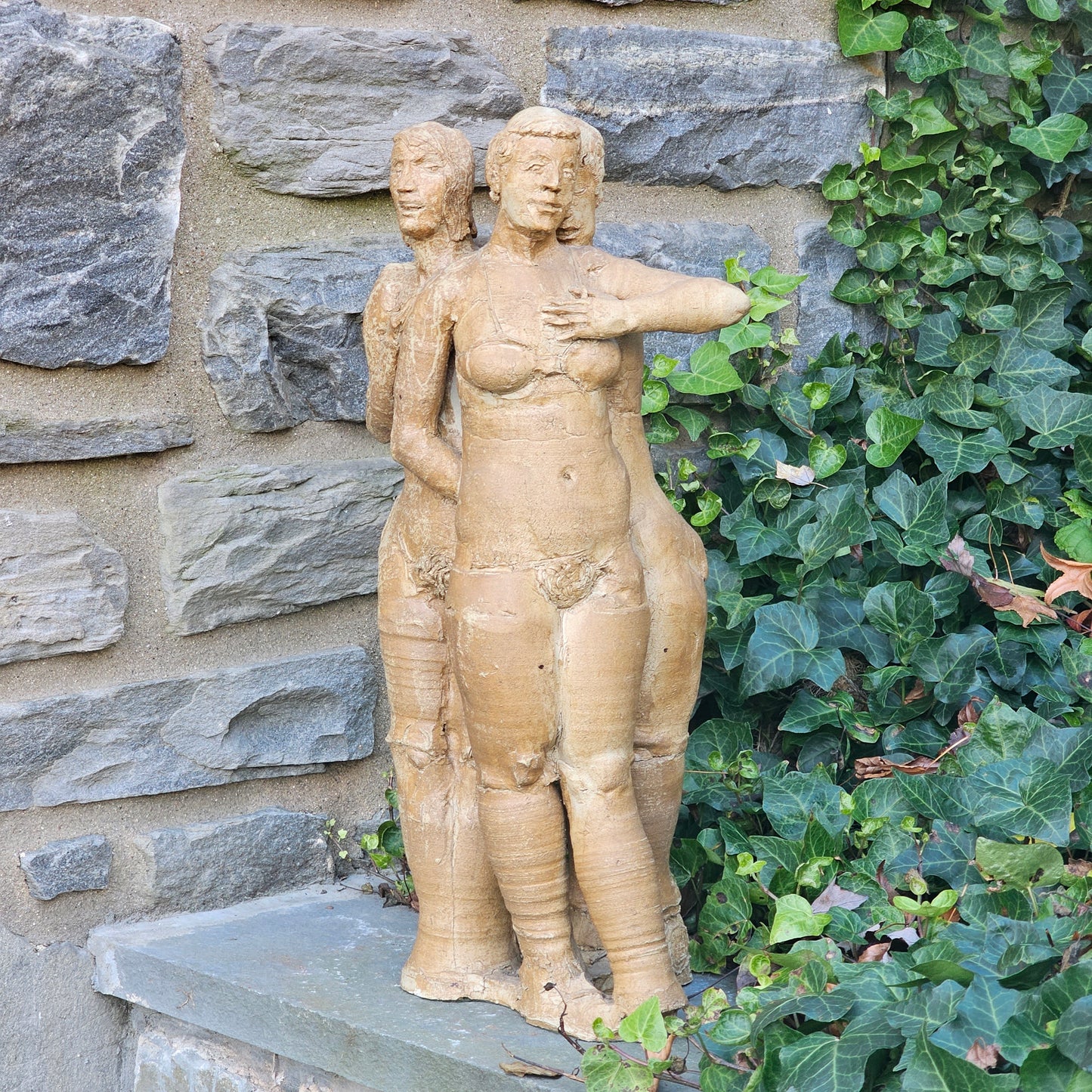 Pottery Figure with Three Nudes by Fire Head Studios - From Dorothy Lerner