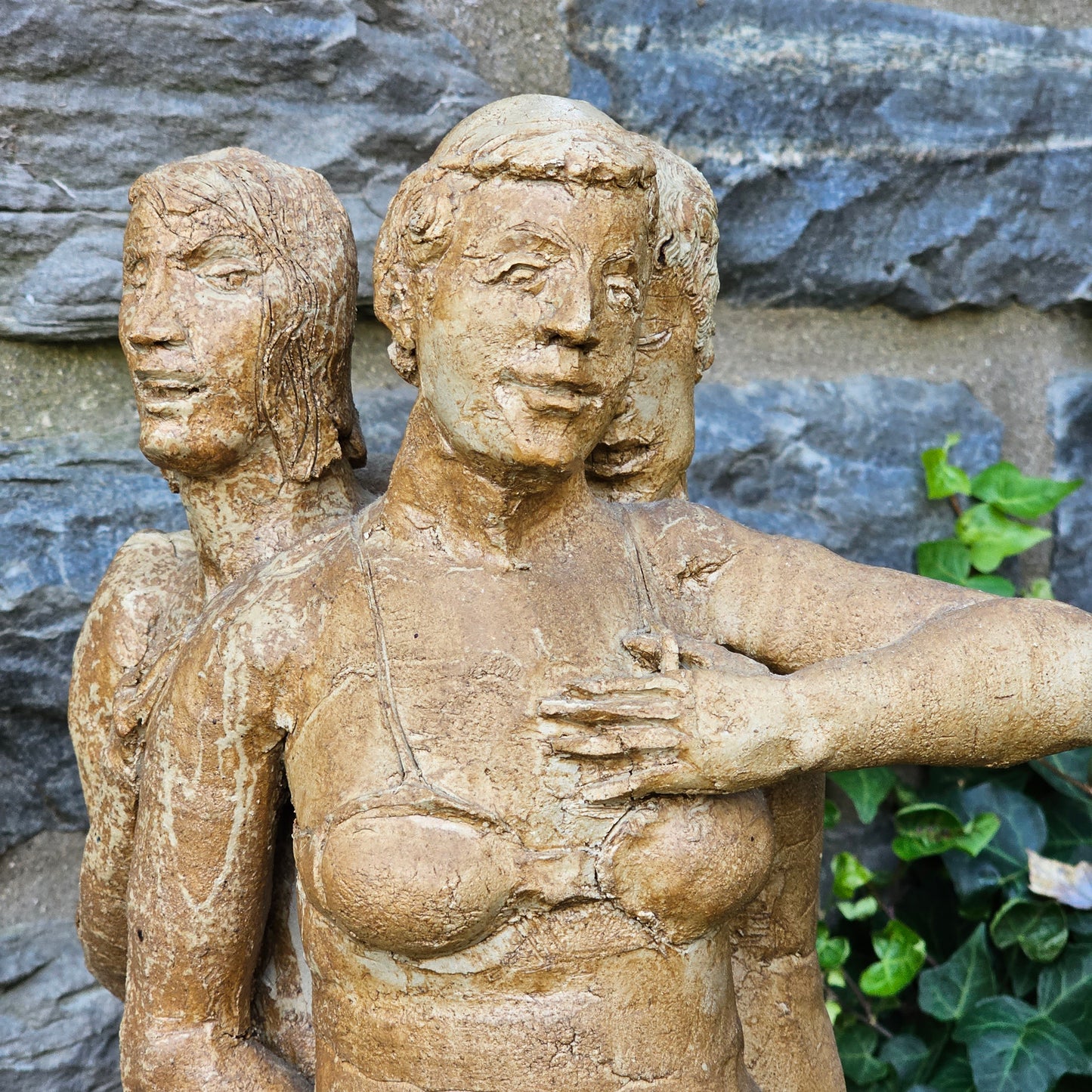 Pottery Figure with Three Nudes by Fire Head Studios - From Dorothy Lerner