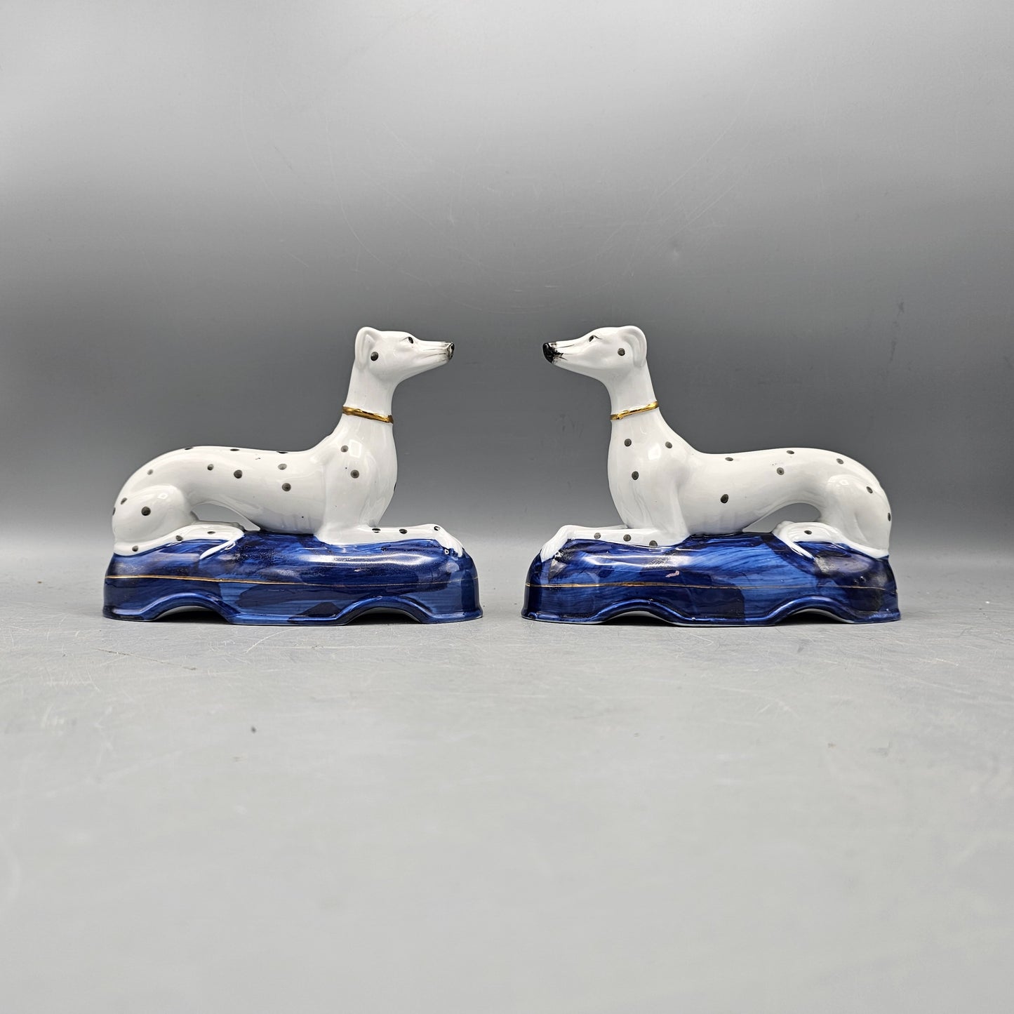 Pair of English Porcelain Staffordshire Dalmatian Dogs