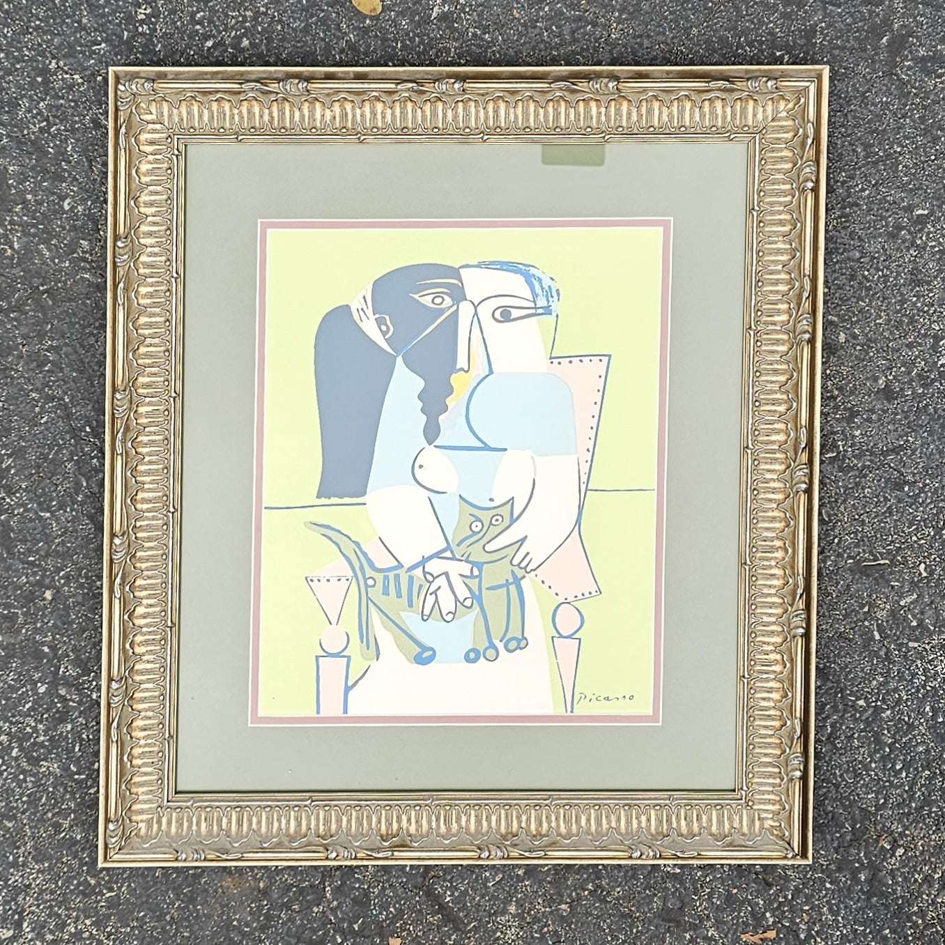 Abstract Picasso Artwork with Man, Woman & Cat