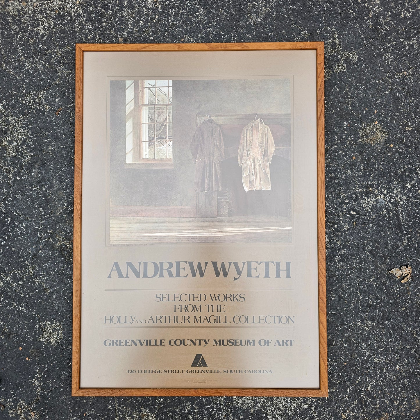Vintage Andrew Wyeth Exhibition Poster, 1979 Greenville County Museum of Art