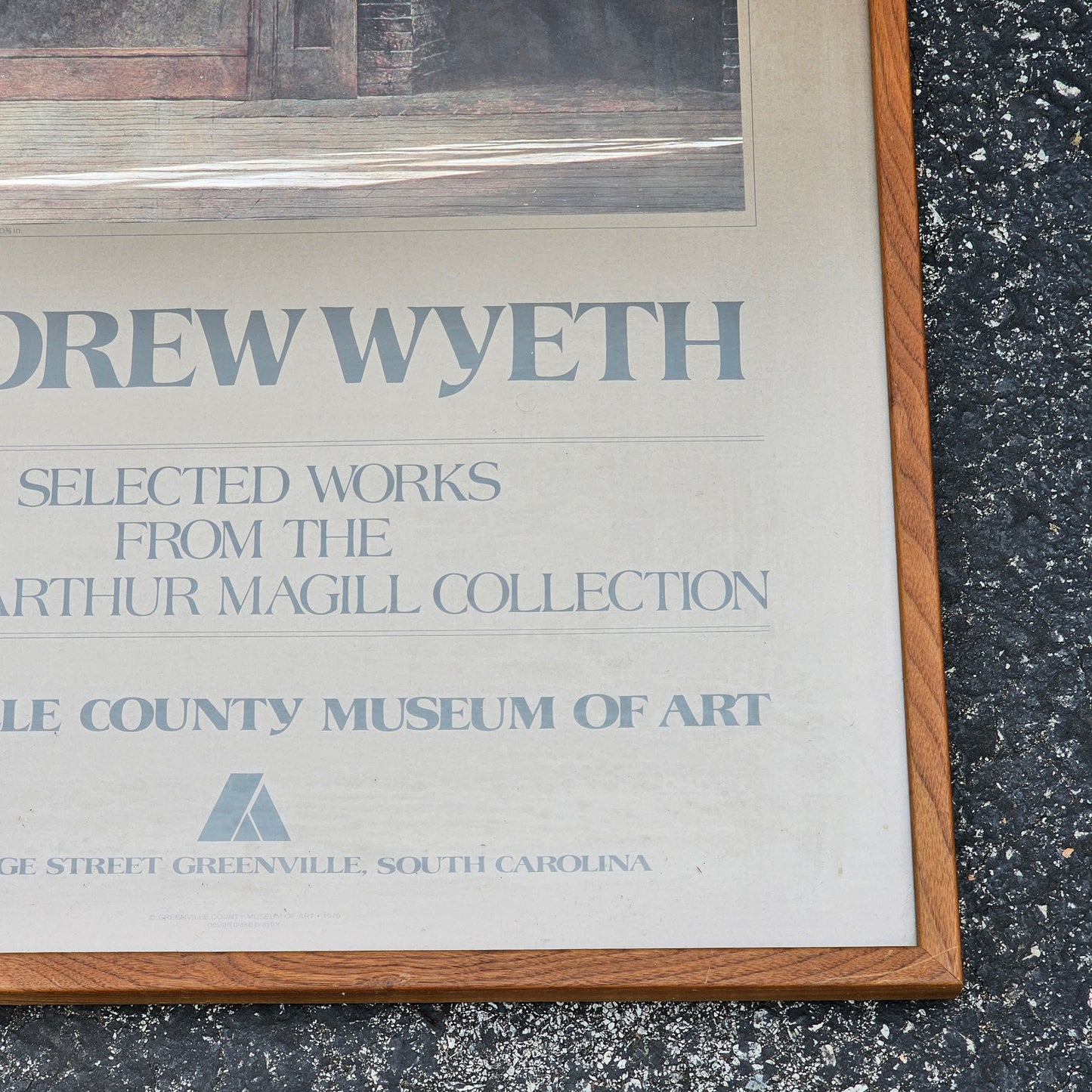 Vintage Andrew Wyeth Exhibition Poster, 1979 Greenville County Museum of Art