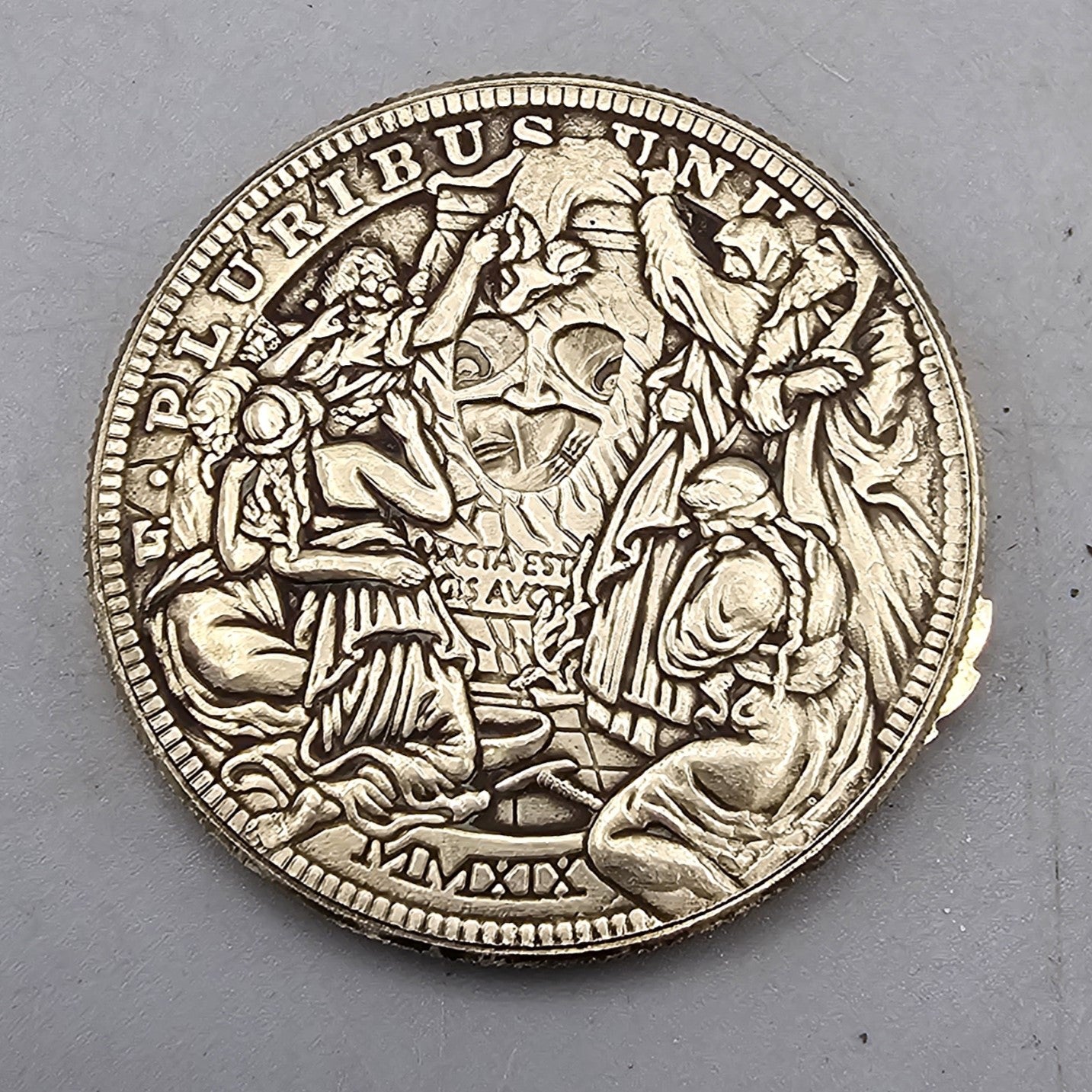 Hobo Nickel Mechanical Dollar Coin Folk Art