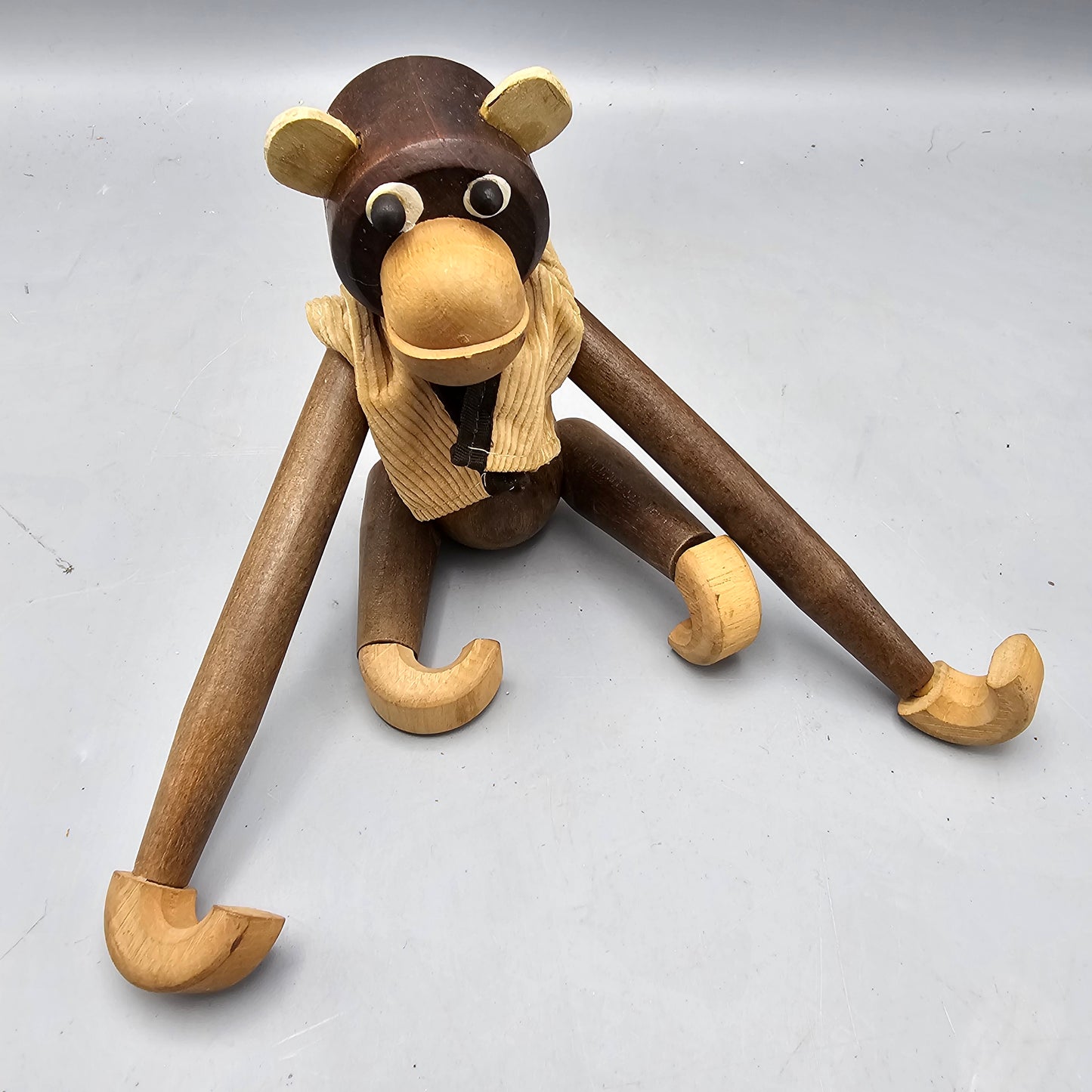 Vintage Kay Bojesen Teak Monkey with Vest