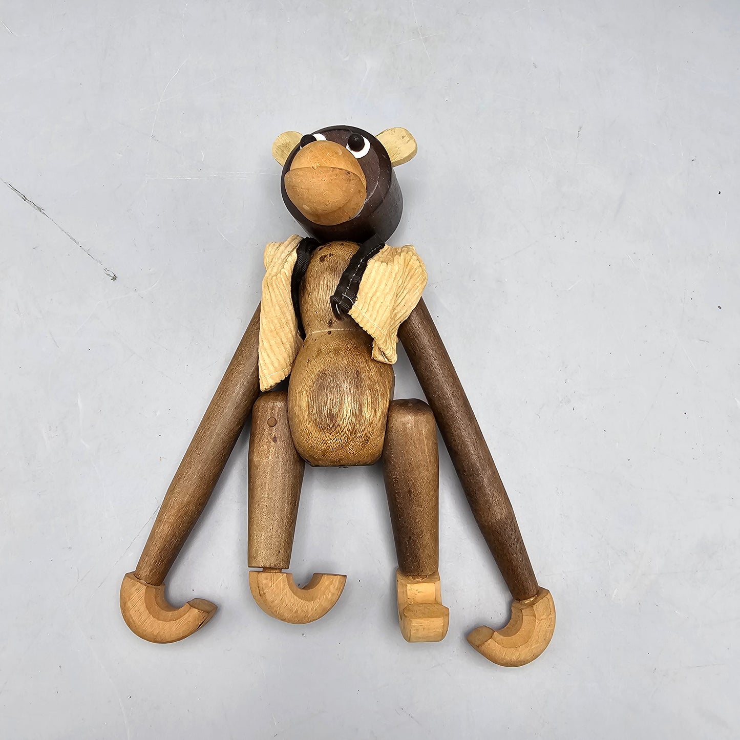 Vintage Kay Bojesen Teak Monkey with Vest