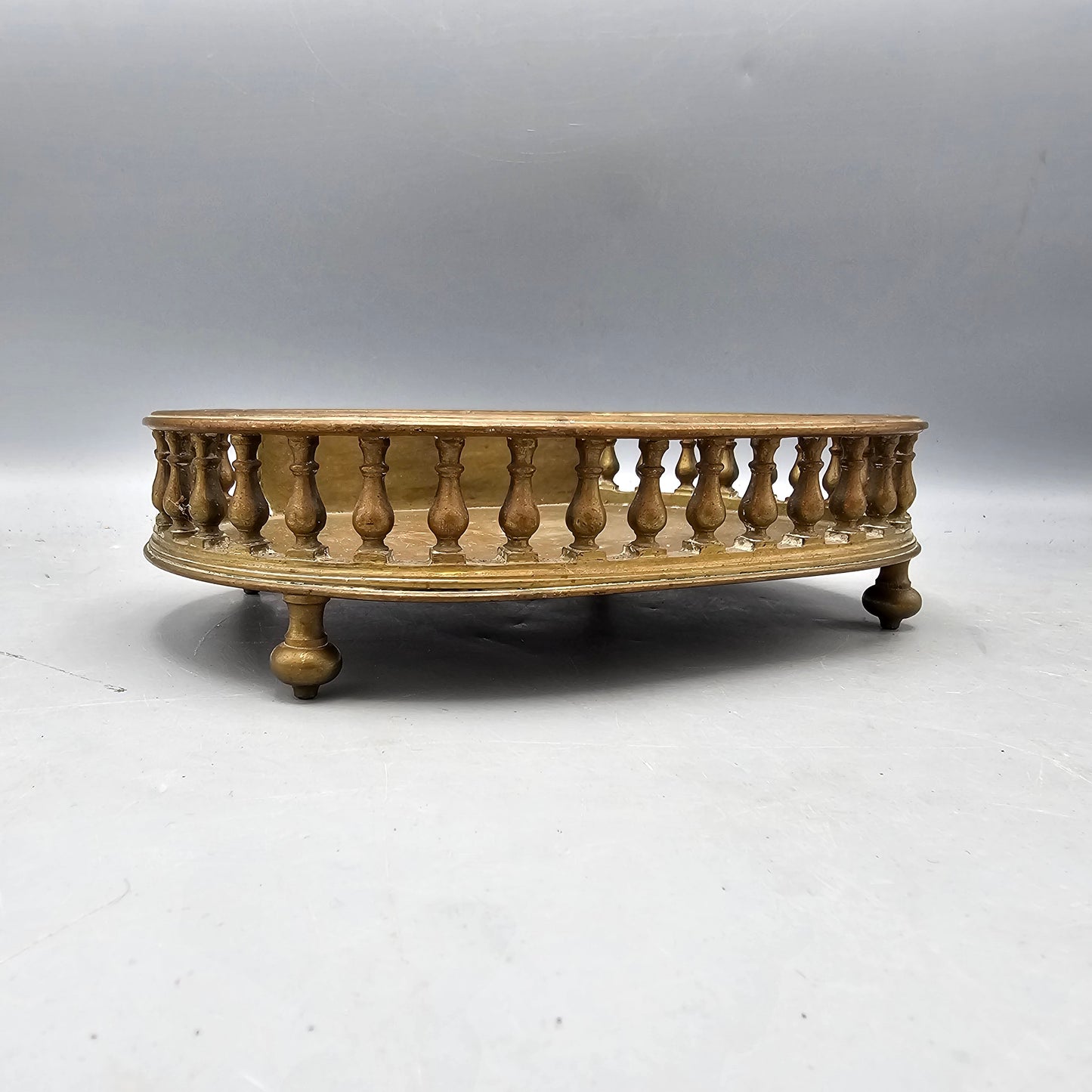 Antique French Bronze Tray with Gallery signed Bouhon