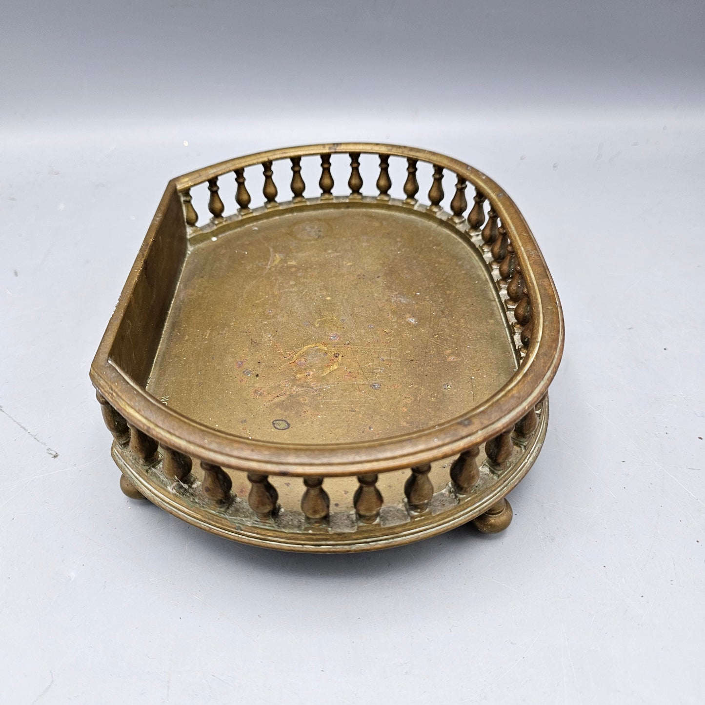 Antique French Bronze Tray with Gallery signed Bouhon
