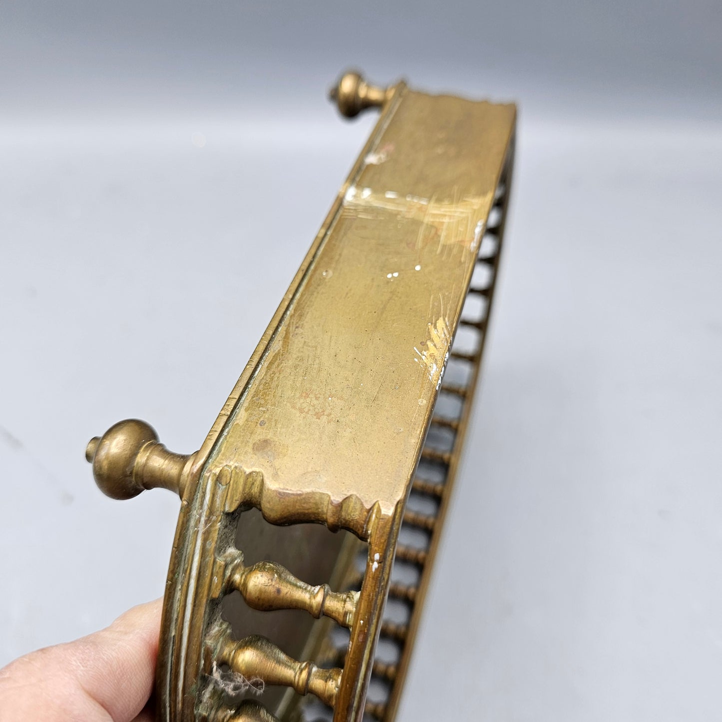 Antique French Bronze Tray with Gallery signed Bouhon