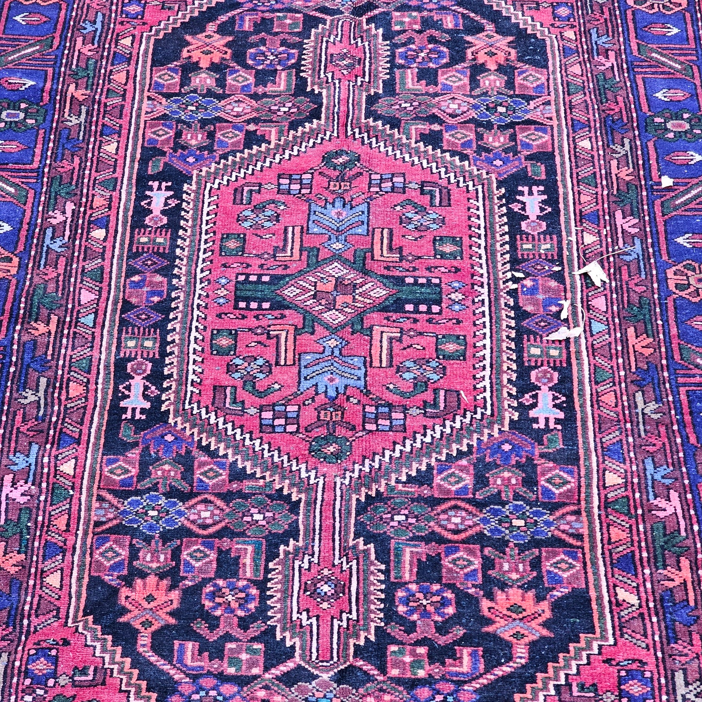 Vintage Hand Knotted Wool Rug ~ 8' 5" x 4' 5"