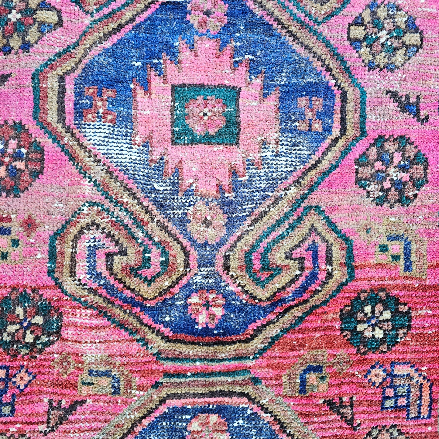 Vintage Hand Knotted Wool Rug ~ 6' 1" x 3'
