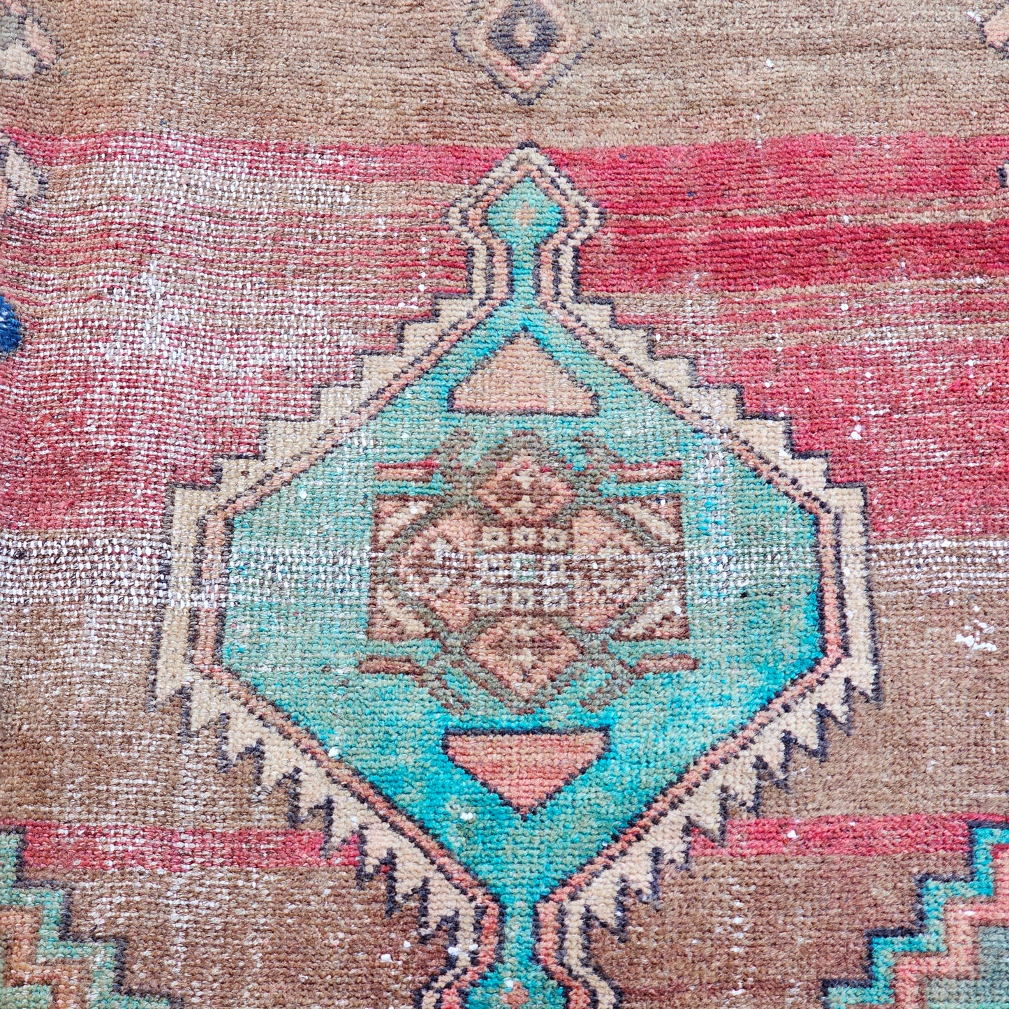 Vintage Hand Knotted Wool Rug ~ 6' 6" x 3' 7"