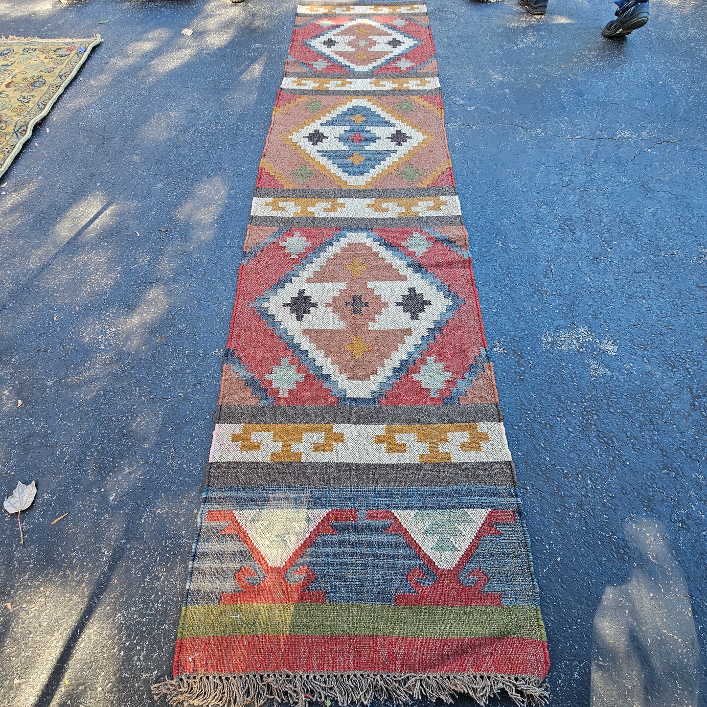 Beautiful Kilim Flat Weave Runner Rug ~ 2' 7" x 12'