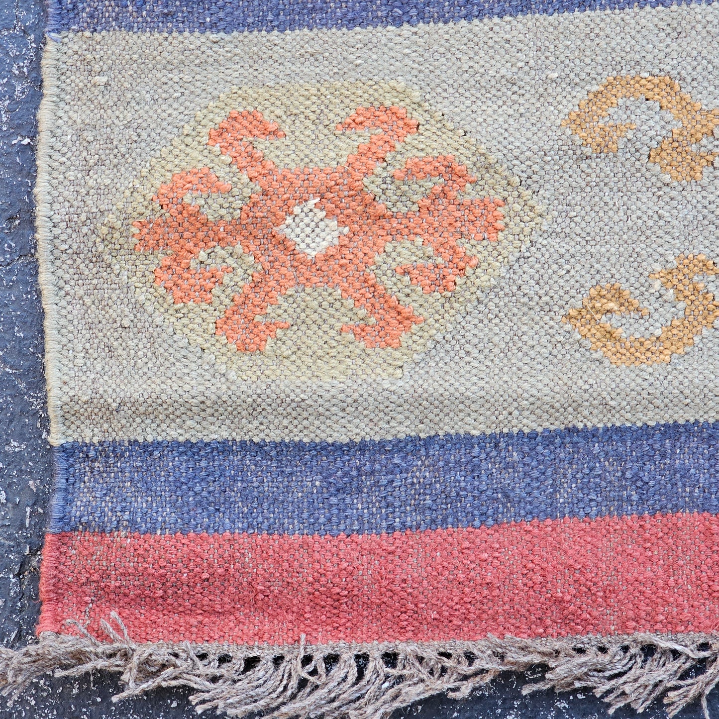 Colorful Kilim Flat Weave Runner Rug ~ 2' 7" x 12'