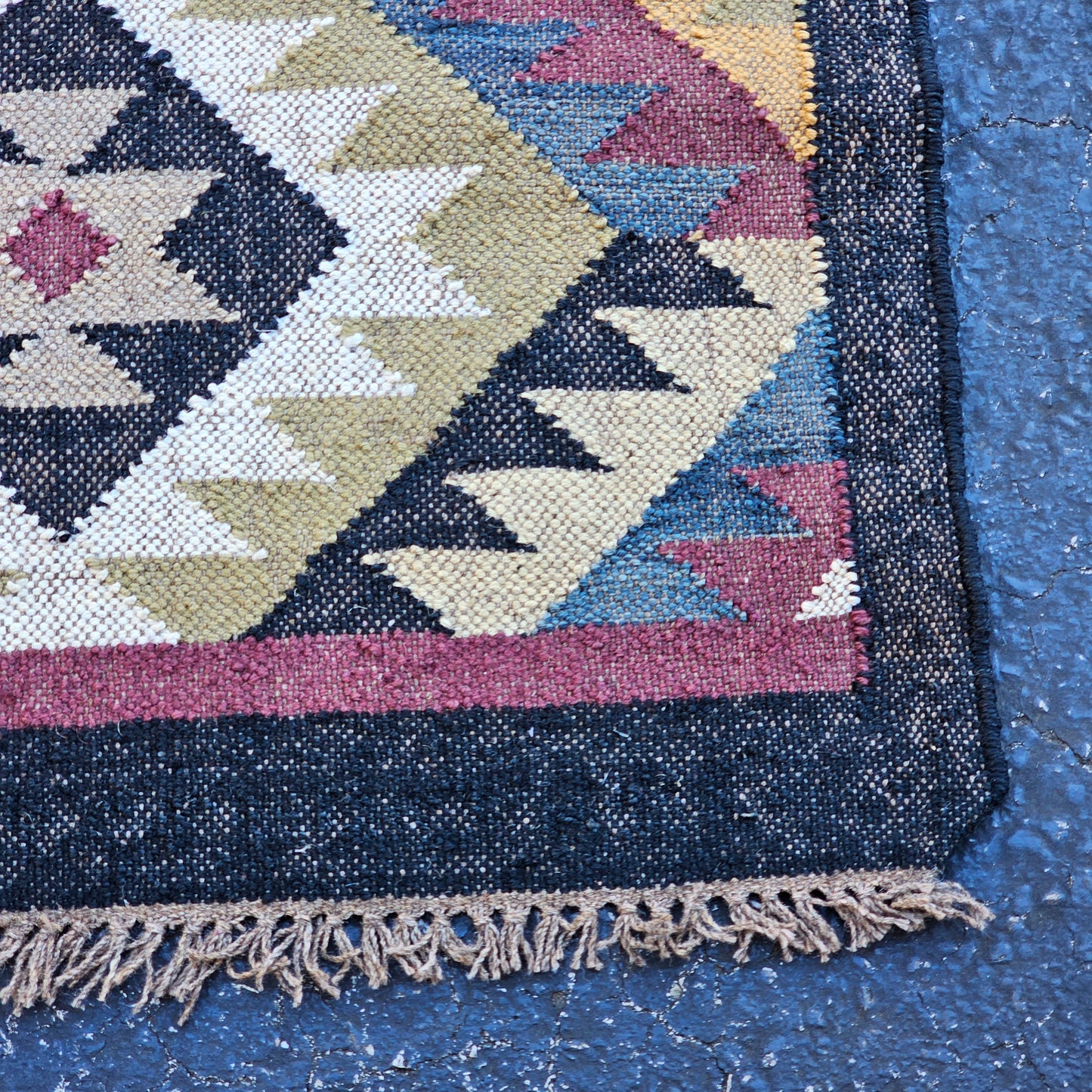 Colorful Kilim Flat Weave Runner Rug ~ 2' 7" x 8' 4"