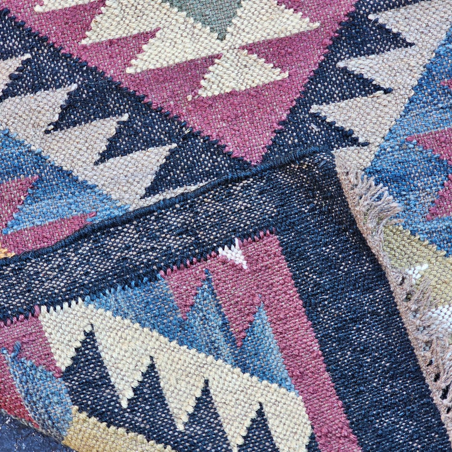Colorful Kilim Flat Weave Runner Rug ~ 2' 7" x 8' 4"