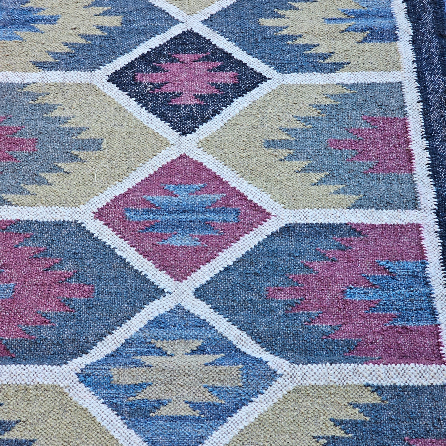 Colorful Kilim Flat Weave Runner Rug ~ 2' 8" x 8'