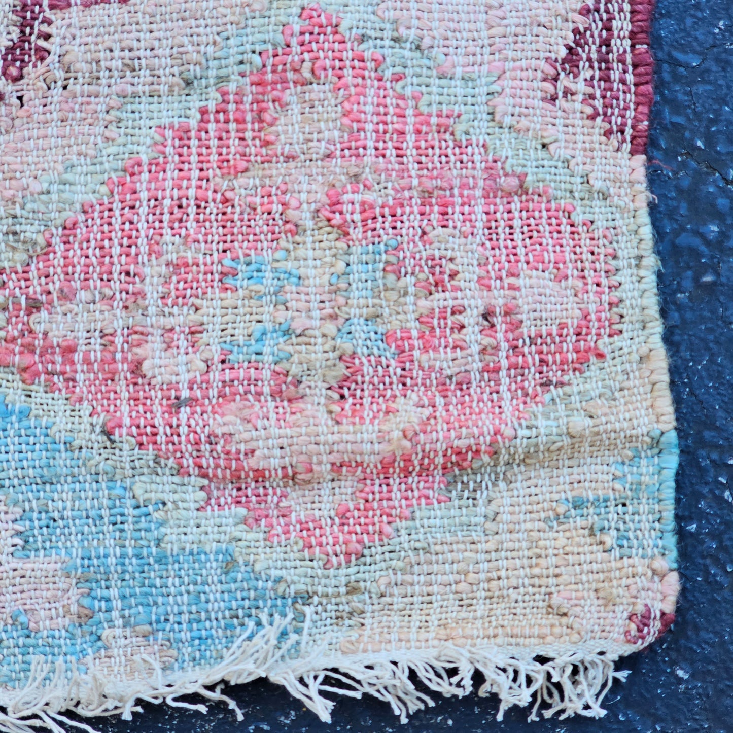 Floral Kilim Flat Weave Runner Rug ~ 2' 7" x 7' 6"
