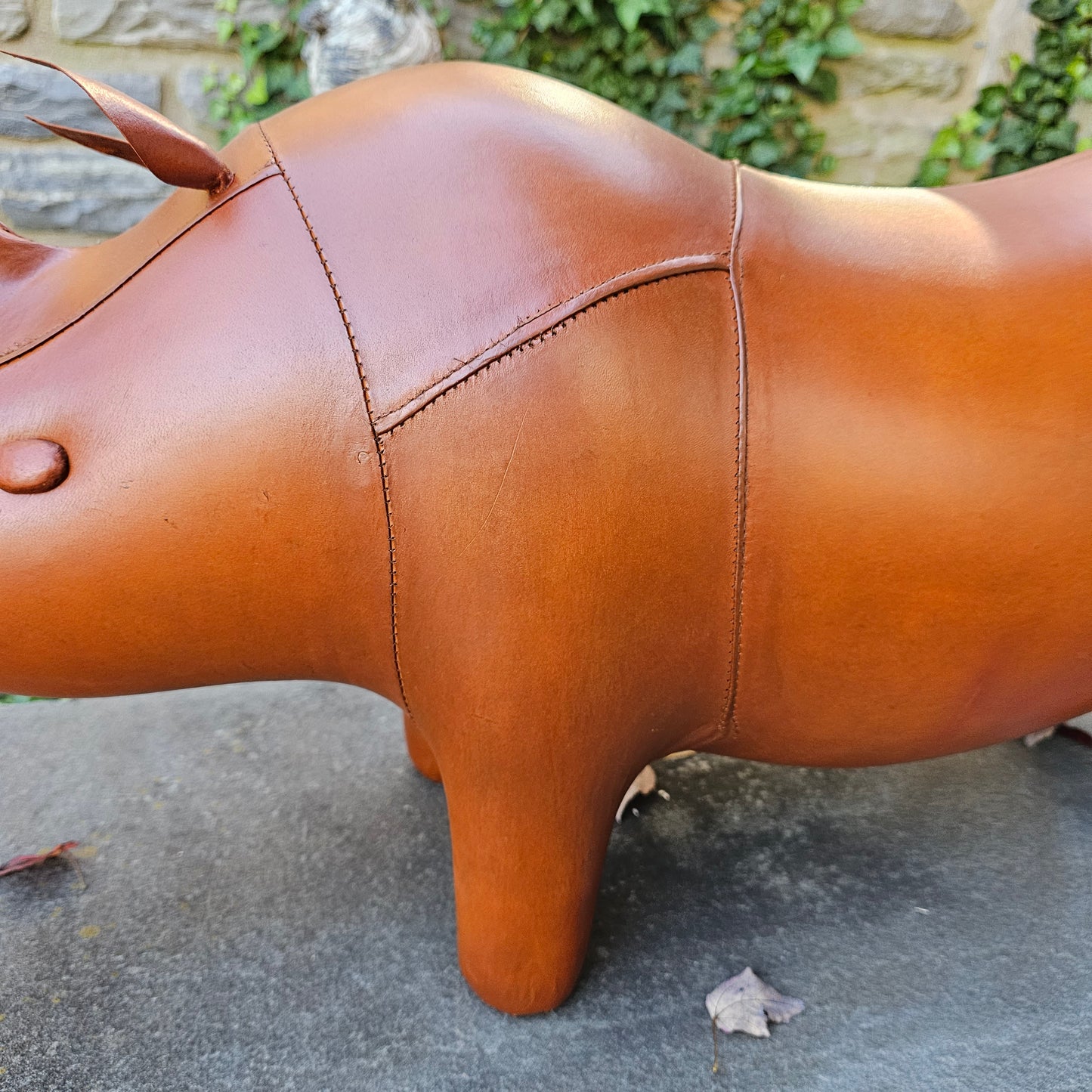 Leather Rhino Footstool - Dimitri Omersa / Abercrombie Liberty Style
