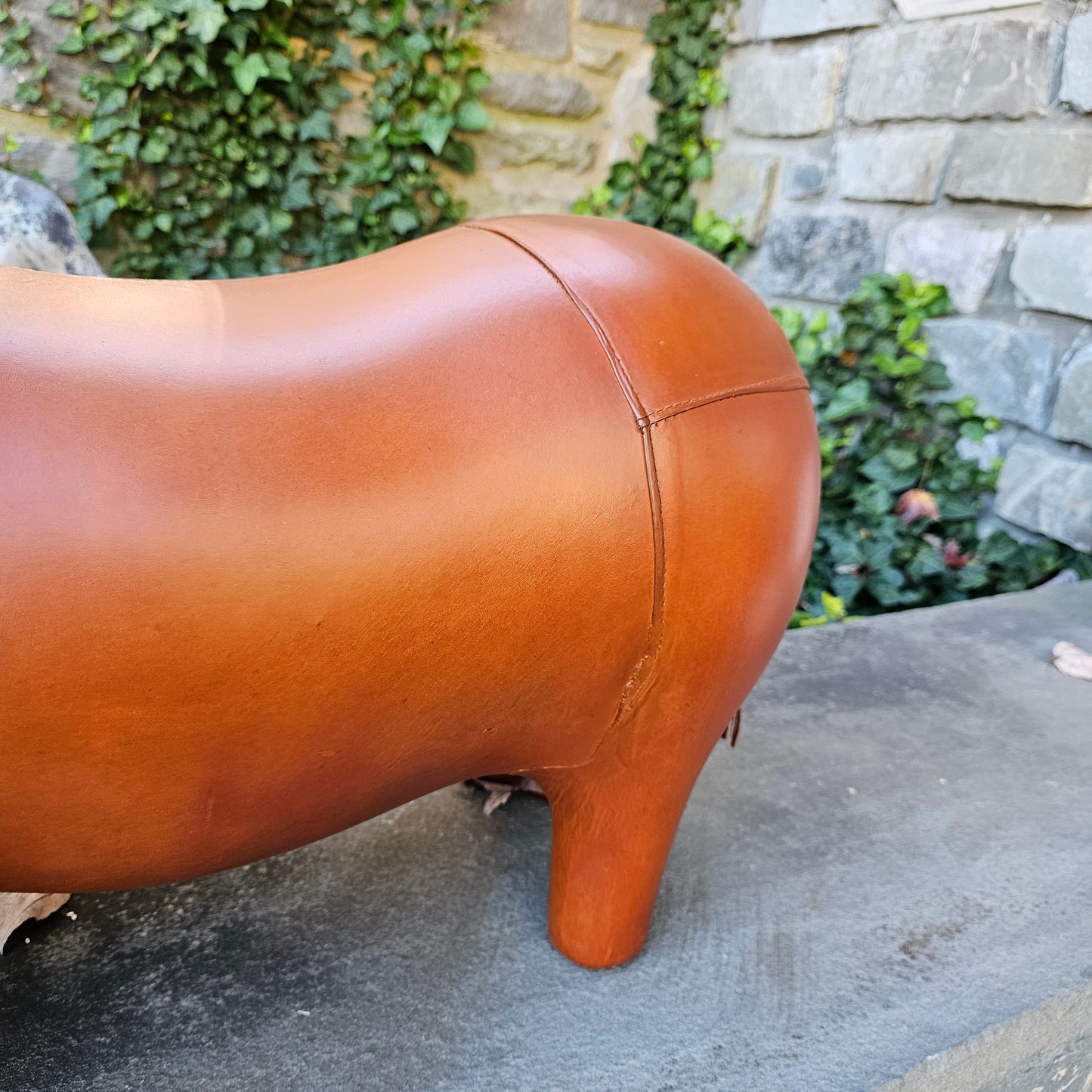Leather Rhino Footstool - Dimitri Omersa / Abercrombie Liberty Style