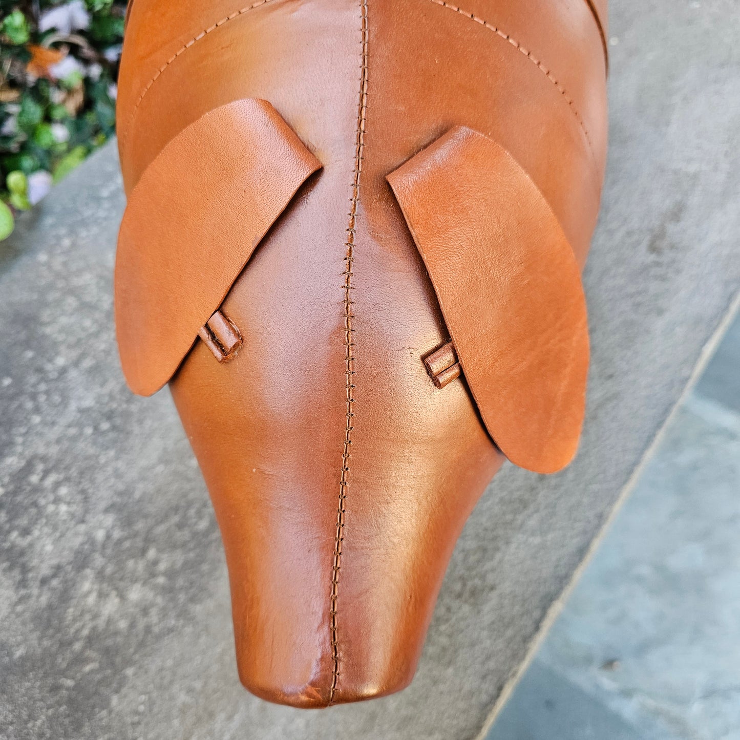 Leather Pig Footstool - Dimitri Omersa / Abercrombie Liberty Style Small