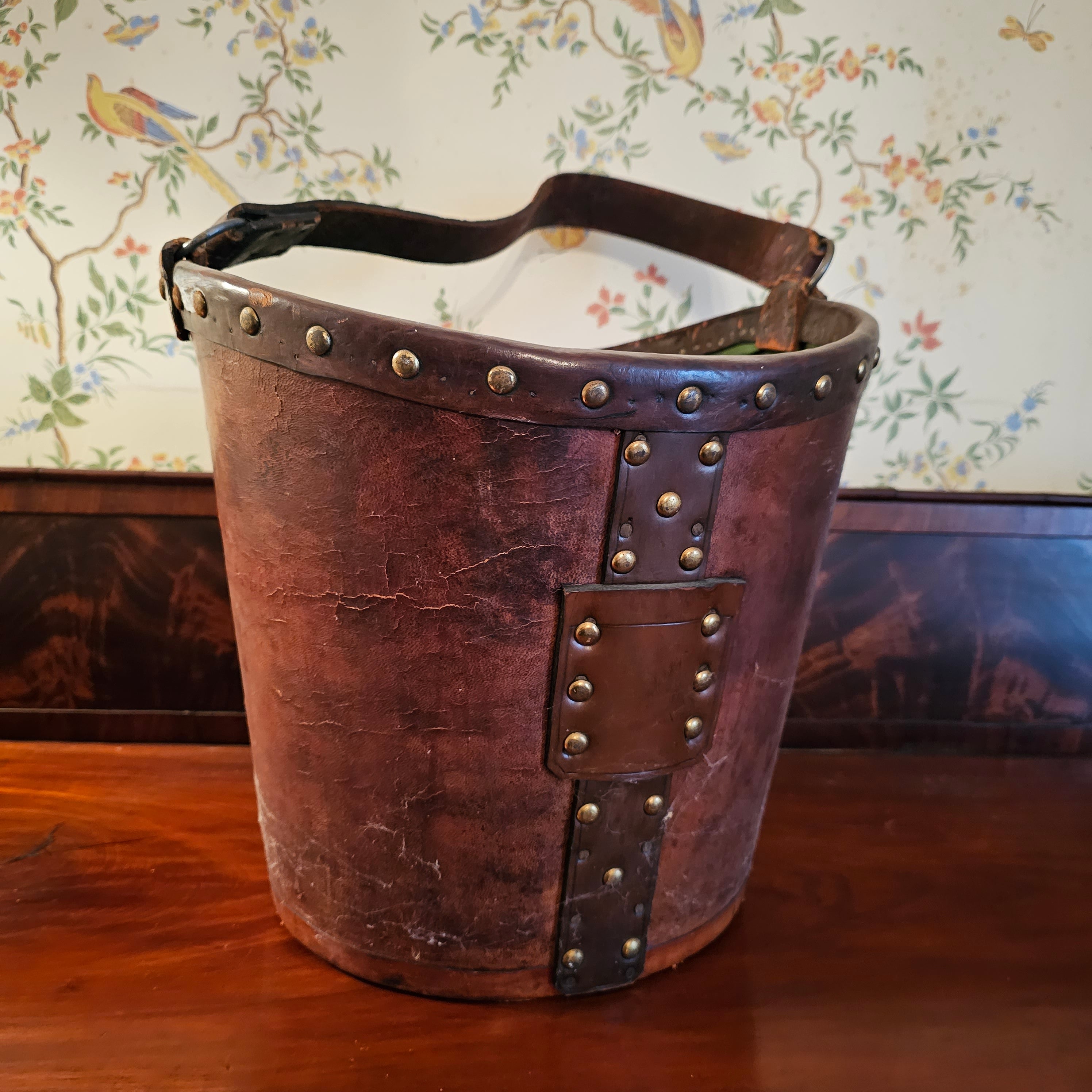 Antique Leather Copper Fire Bucket ShopSBH
