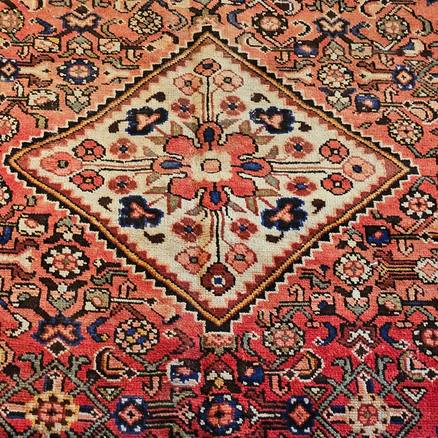 100% Wool Antique Hand Knotted Turkish Brown Rug ~ 4' 8" x 6' 3"