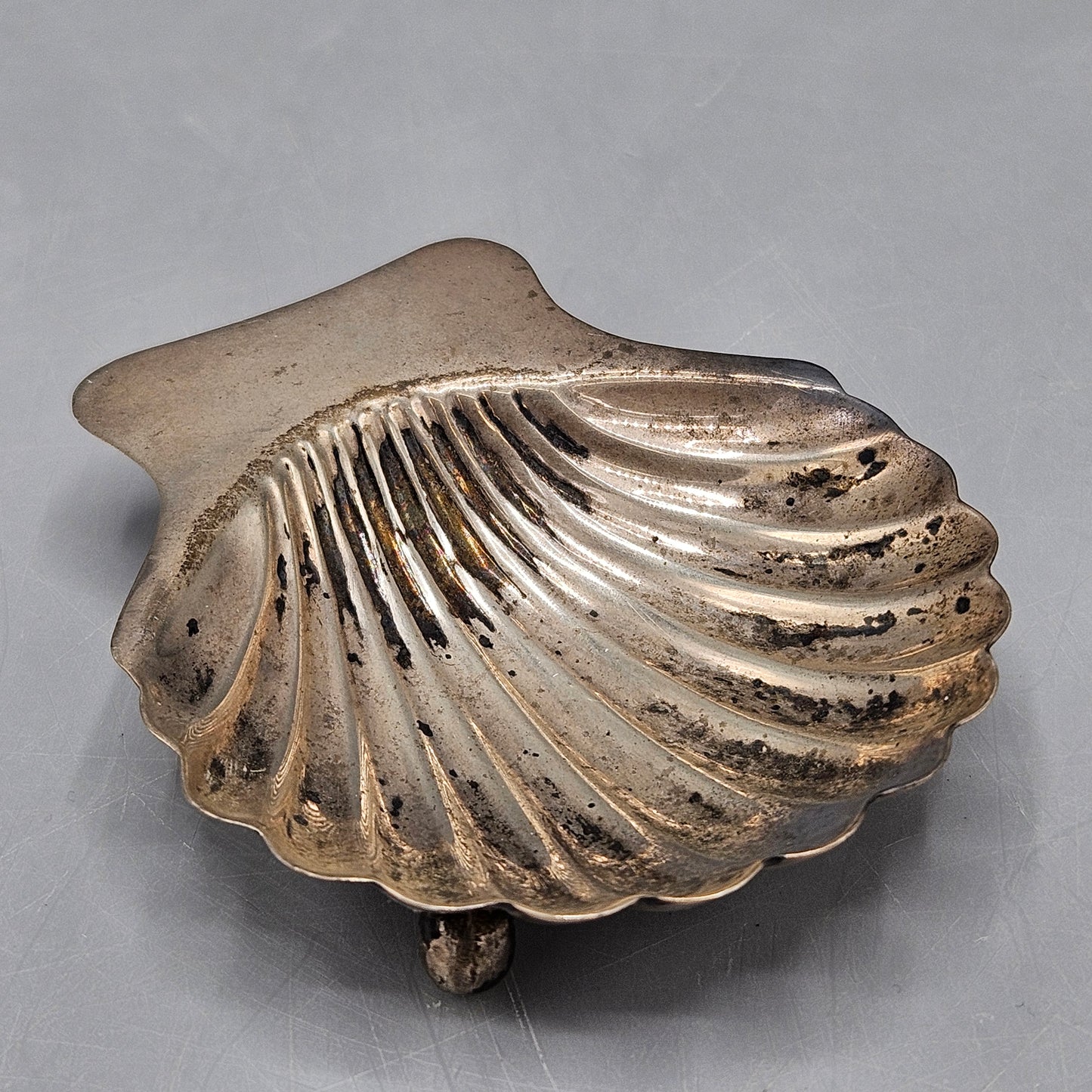 Vintage Mexican Sterling Silver Clam Shell Dish