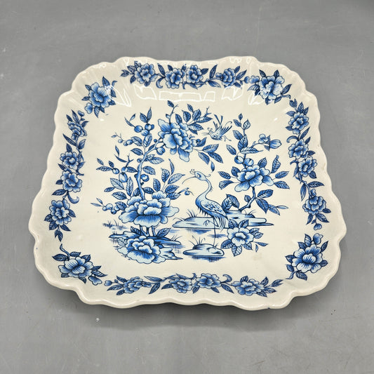 Vintage James Kent Old Foley Staffordshire Imari Blue & White Porcelain Tray