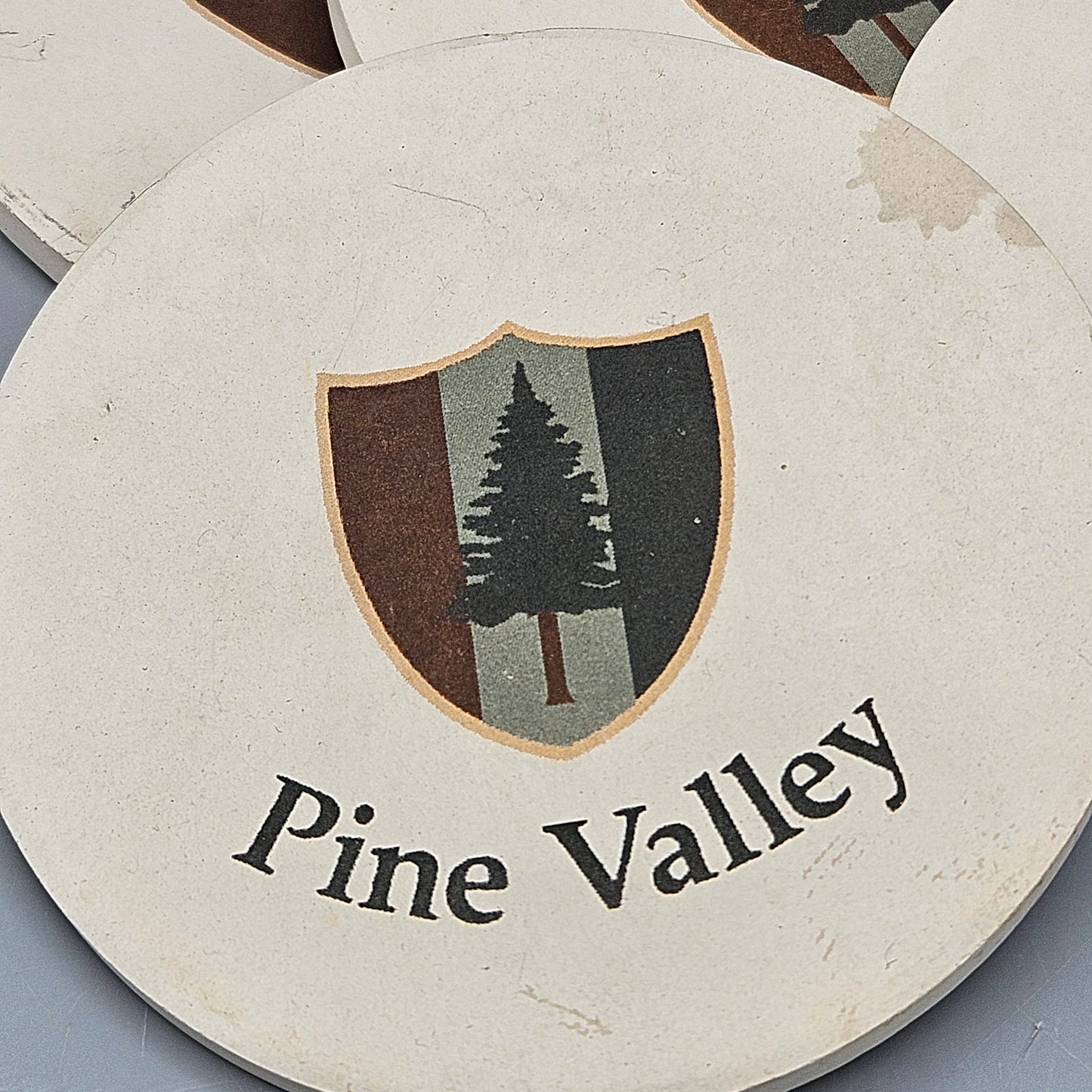 Set of 4 Pine Valley Golf Course Stone Drink Coasters