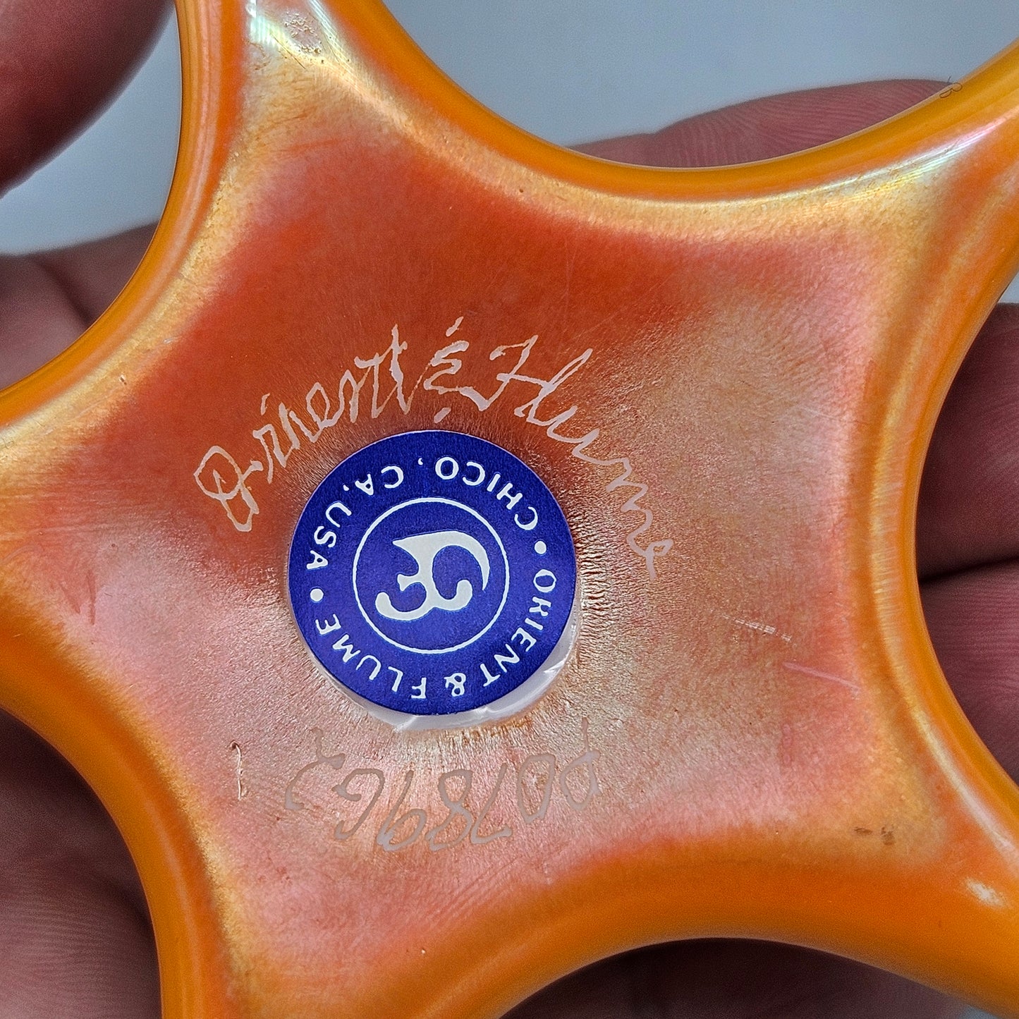 Orient & Flume Art Glass Orange Starfish