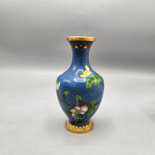 Small Vintage Cloisonné Bird Vase