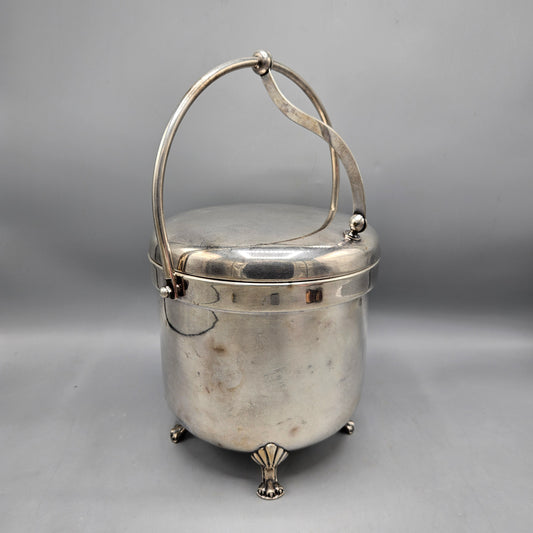 Vintage F .B. Rogers Silver Co. Ice Bucket with Hinged Lid