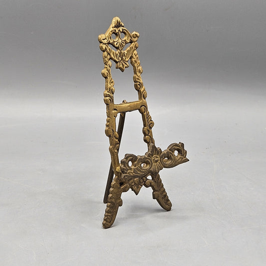Small Ornate Brass Easel