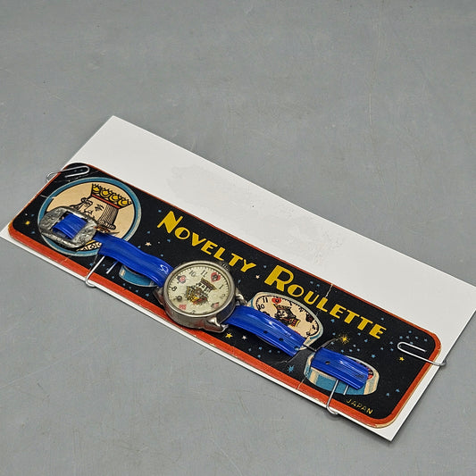Vintage Novelty Roulette Watch Made in Japan on Card