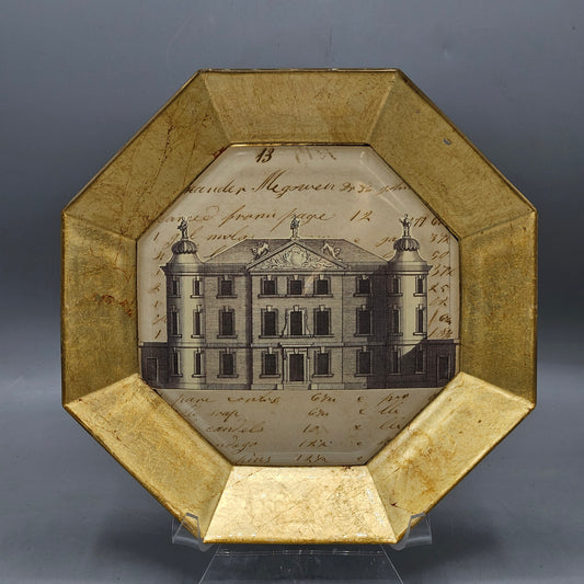 P. Magill Decoupage Plate of Architecture Building